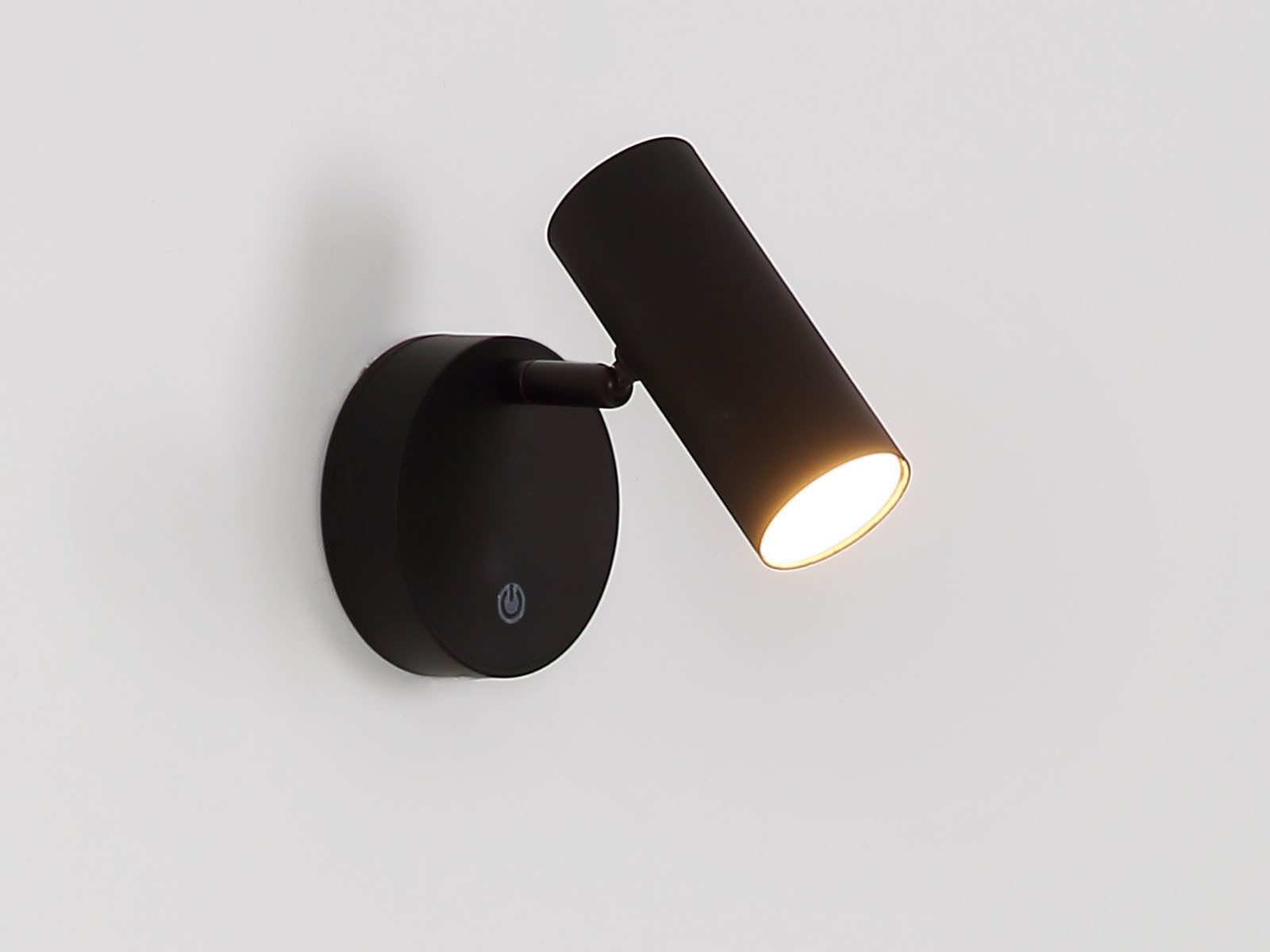 GLOBO LIGHTING LED Wandstrahler Innen mit Schalter & Akku, Breite 10cm, USB aufladbar, LED fest integriert, Warmweiß, Wandleuchte kabellos, Akku-Lampe ohne Strom