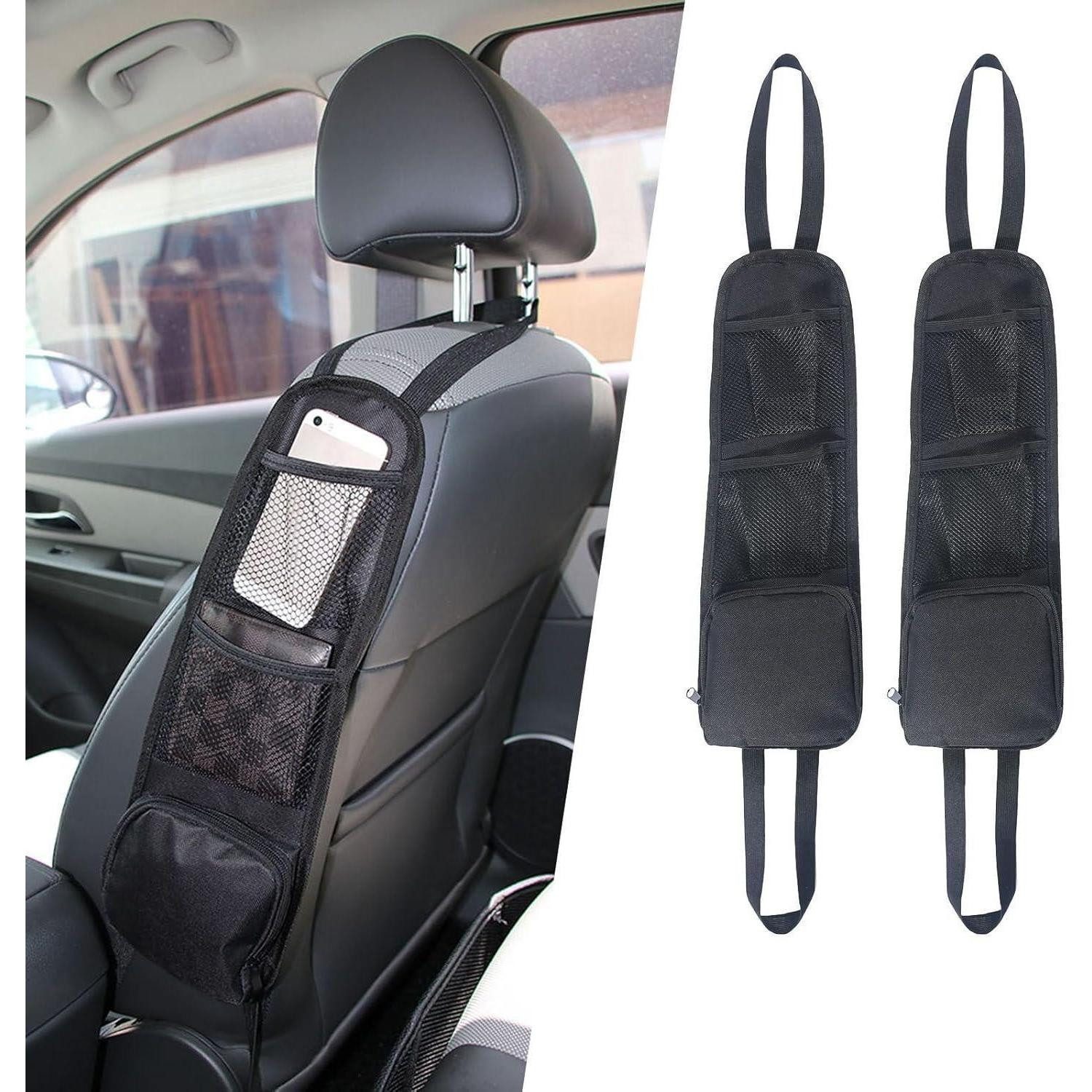 LuxusKollektion Aufbewahrungstasche Auto Organizer Autositz Seitenorganisator Netztaschen 2 Stücke