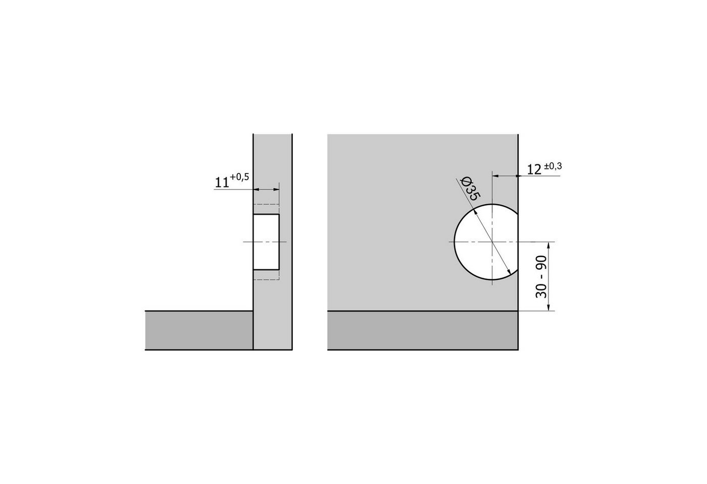 Thumbnail - blum Möbelbeschlag Funkschalter für Servo-Drive HK / HS / HF / HL, 21P5020, zum Einlassen in Korpusseite in weiß oder gr...