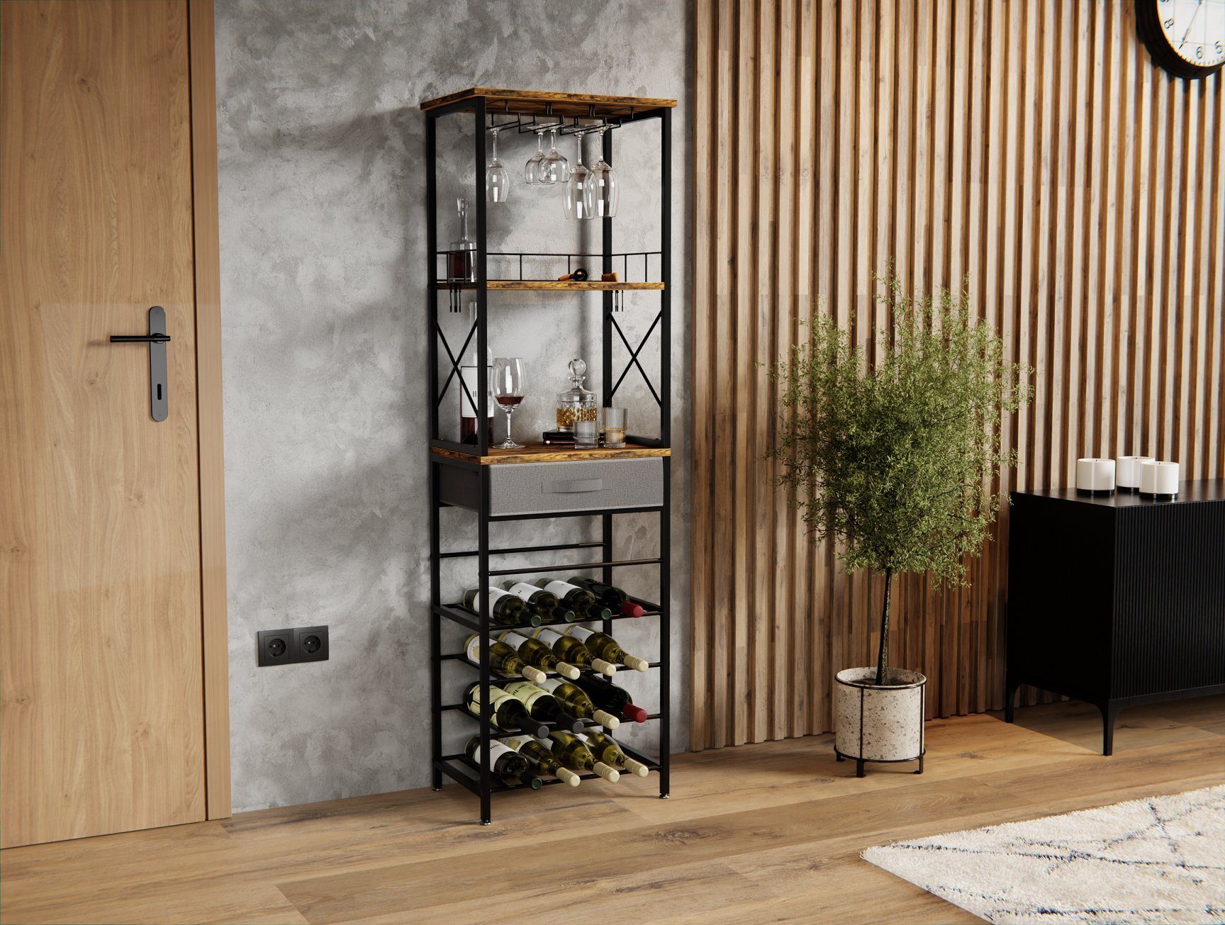 Lenmar Weinregal Weinregal aus Metall,Flaschenregal,Regale,Flaschenhalter L günstig online kaufen