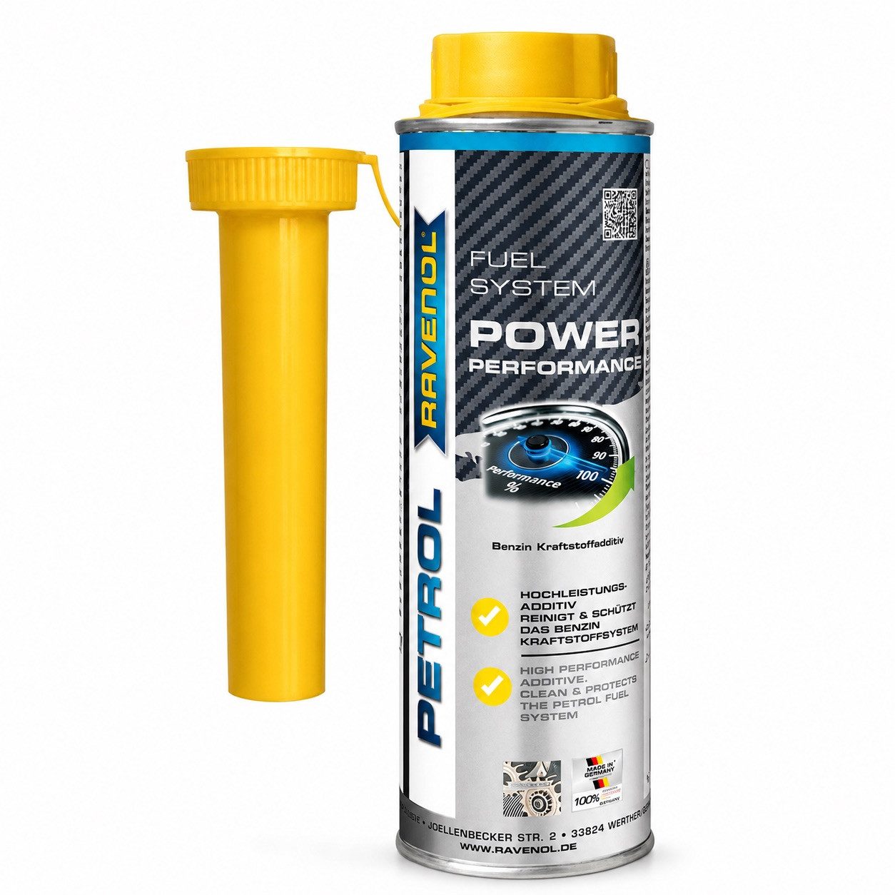 Ravenol Benzin-Stabilisator Petrol Power Performance 300 ml Benzin Kraftstoffadditiv, 0,3 l, Benzinadditiv zur Reinigung, Pflege & Verbrennungsoptimierung