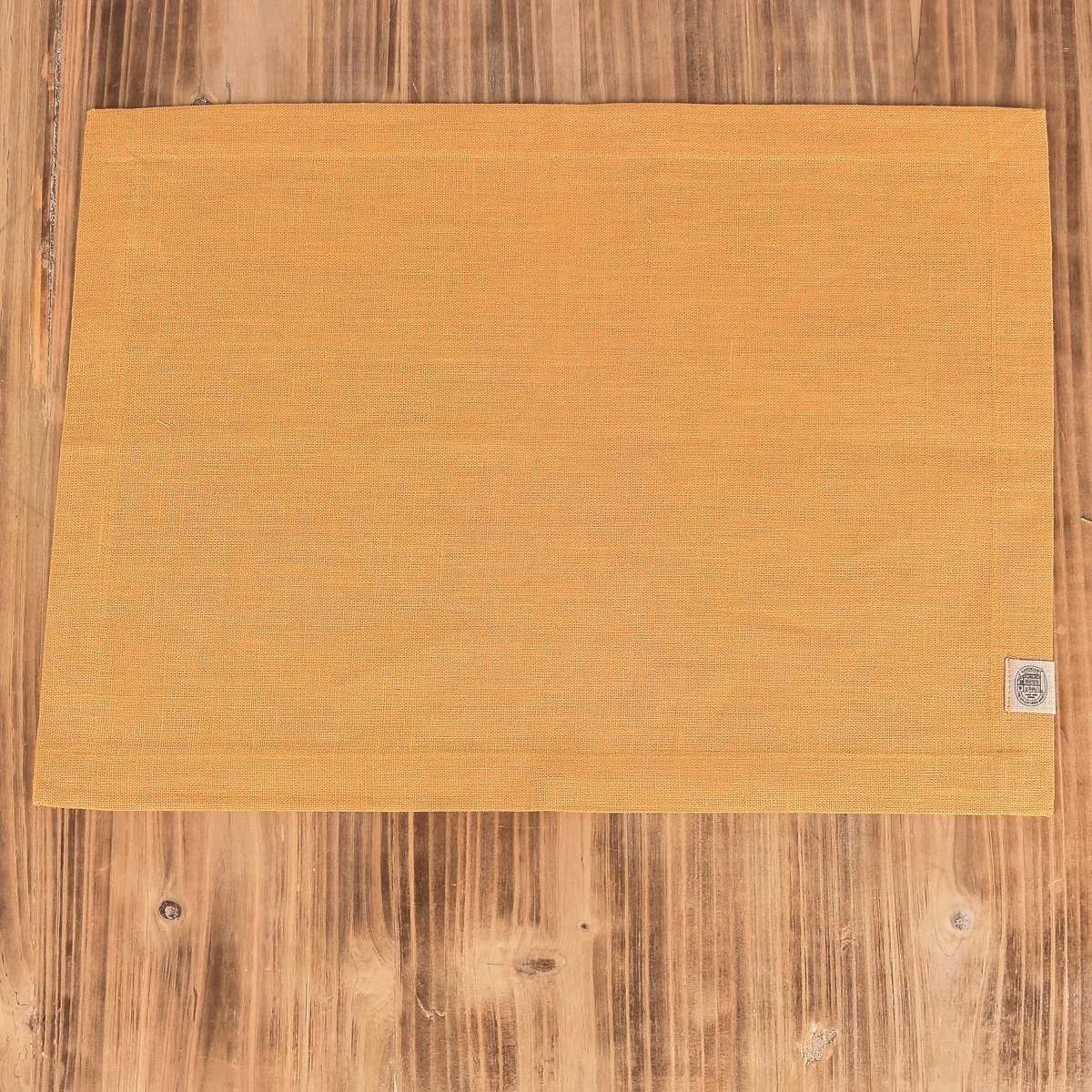 SCHÖNER LEBEN. Platzset Leinen-Tischset Platzset Erik 1-lagig 37x50cm dunkelgelb ocker