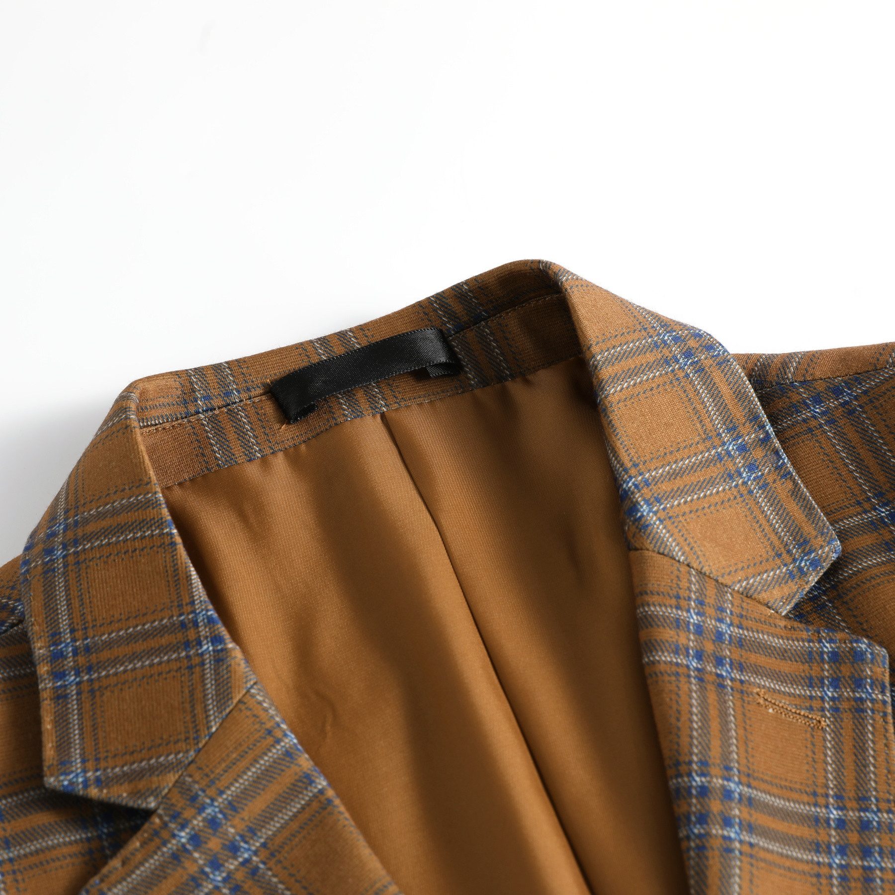 Allthemen Sakko Slim Fit Anzugjacke mit Karo Muster