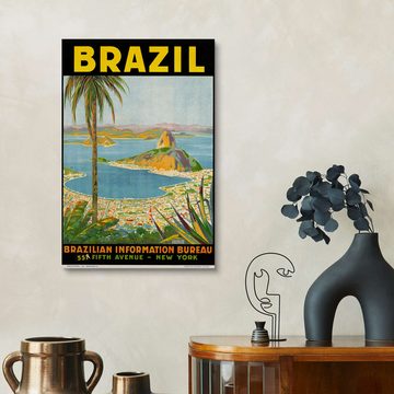 Posterlounge Holzbild Granger Collection, Brazil - Werbe- und Reiseplakat für Brasilien (1945), Vintage Illustration