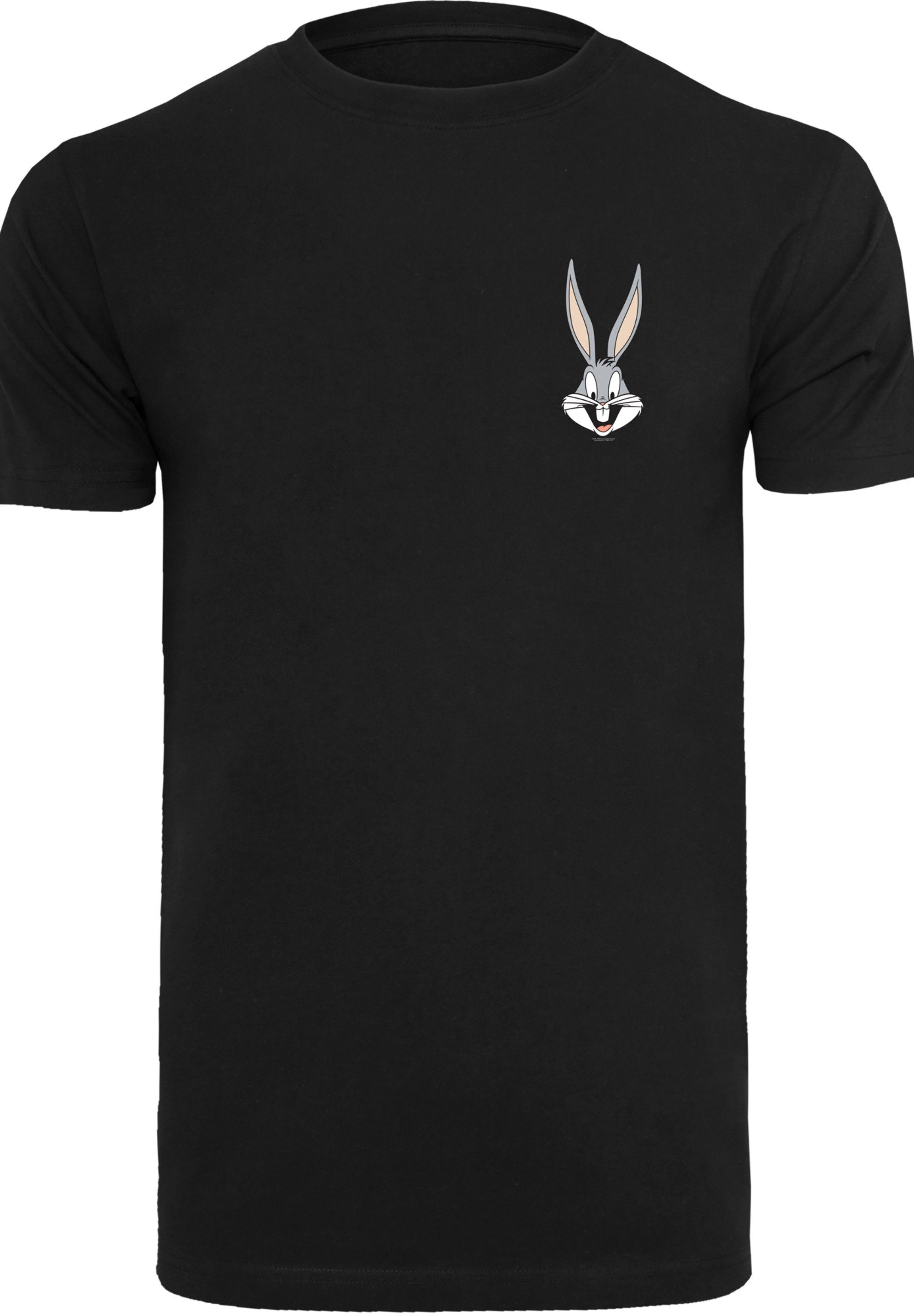 F4NT4STIC T-Shirt Looney Tunes Bugs Print, Saum Bunny Hals Print Breast und am Rippbündchen Doppelnähte am