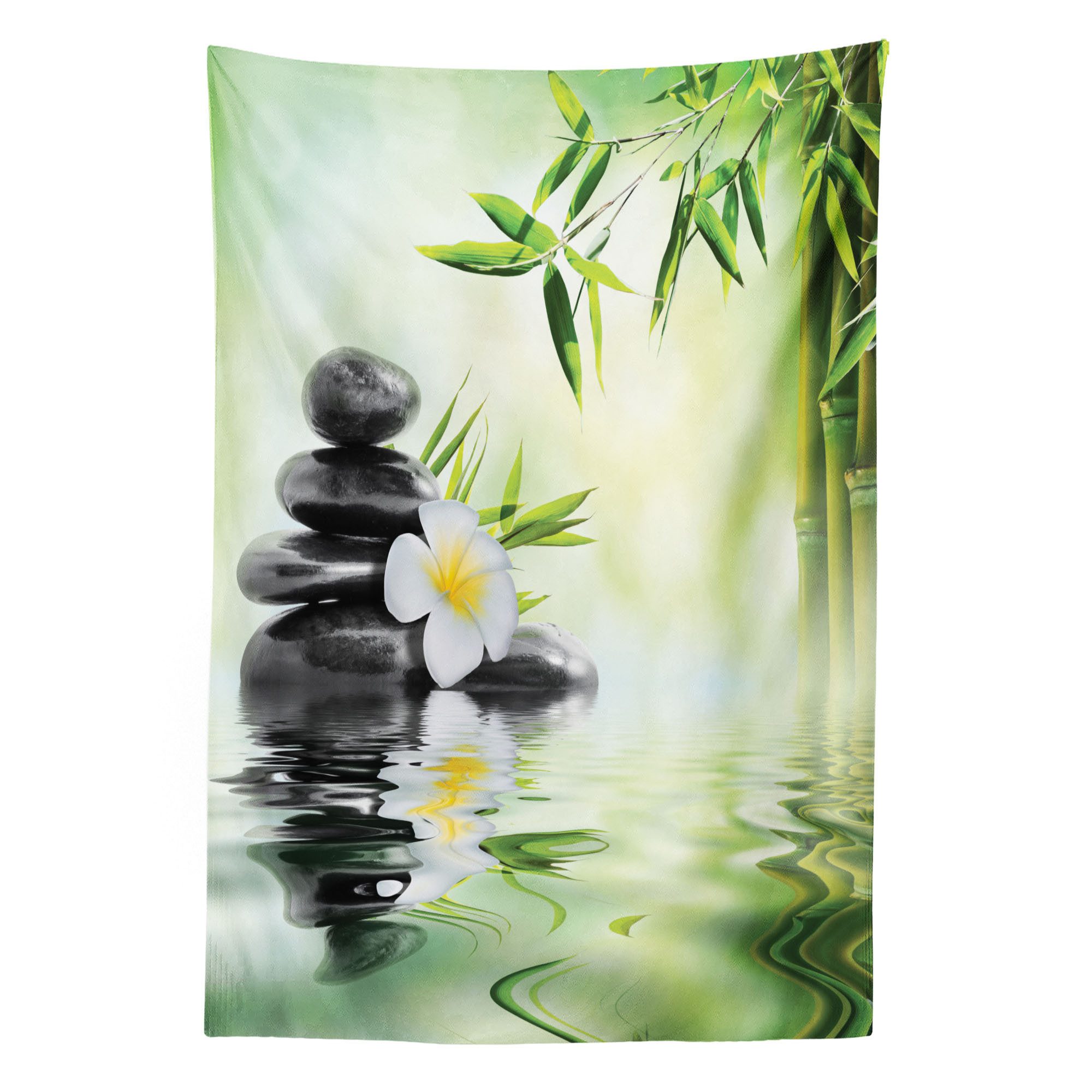 Abakuhaus Wandteppich aus Weiches Mikrofaser Stoff Für das Wohn und Schlafzimmer, rechteckig, Garten Bambus japanische Relax