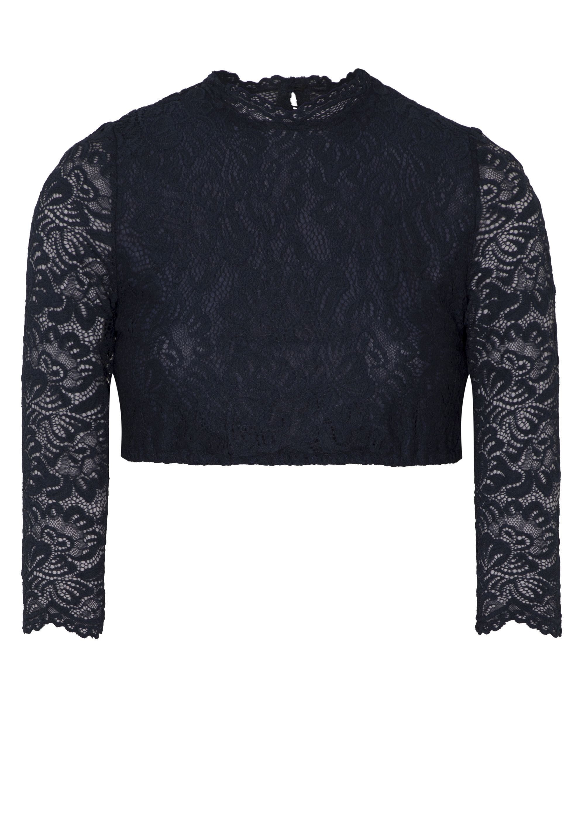 Spieth & Wensky Dirndlbluse Amsterdam (1-tlg) mit floralen Spitzenmuster