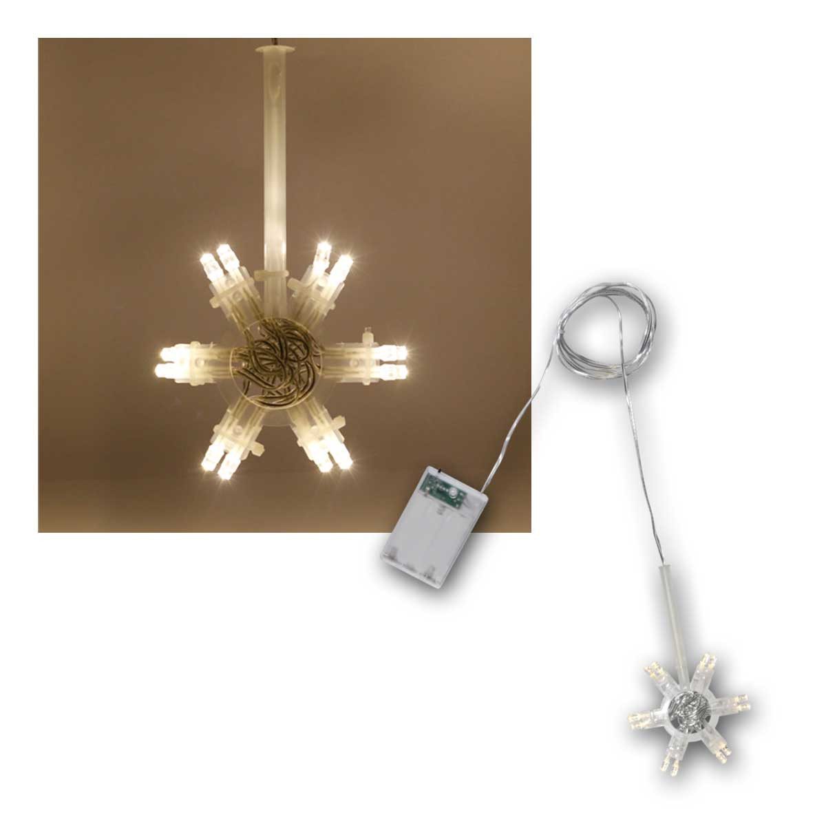 STAR TRADING LED Dekolicht LED Leuchtstern "Lighty", 12 LEDs warmweiß, warmweiß