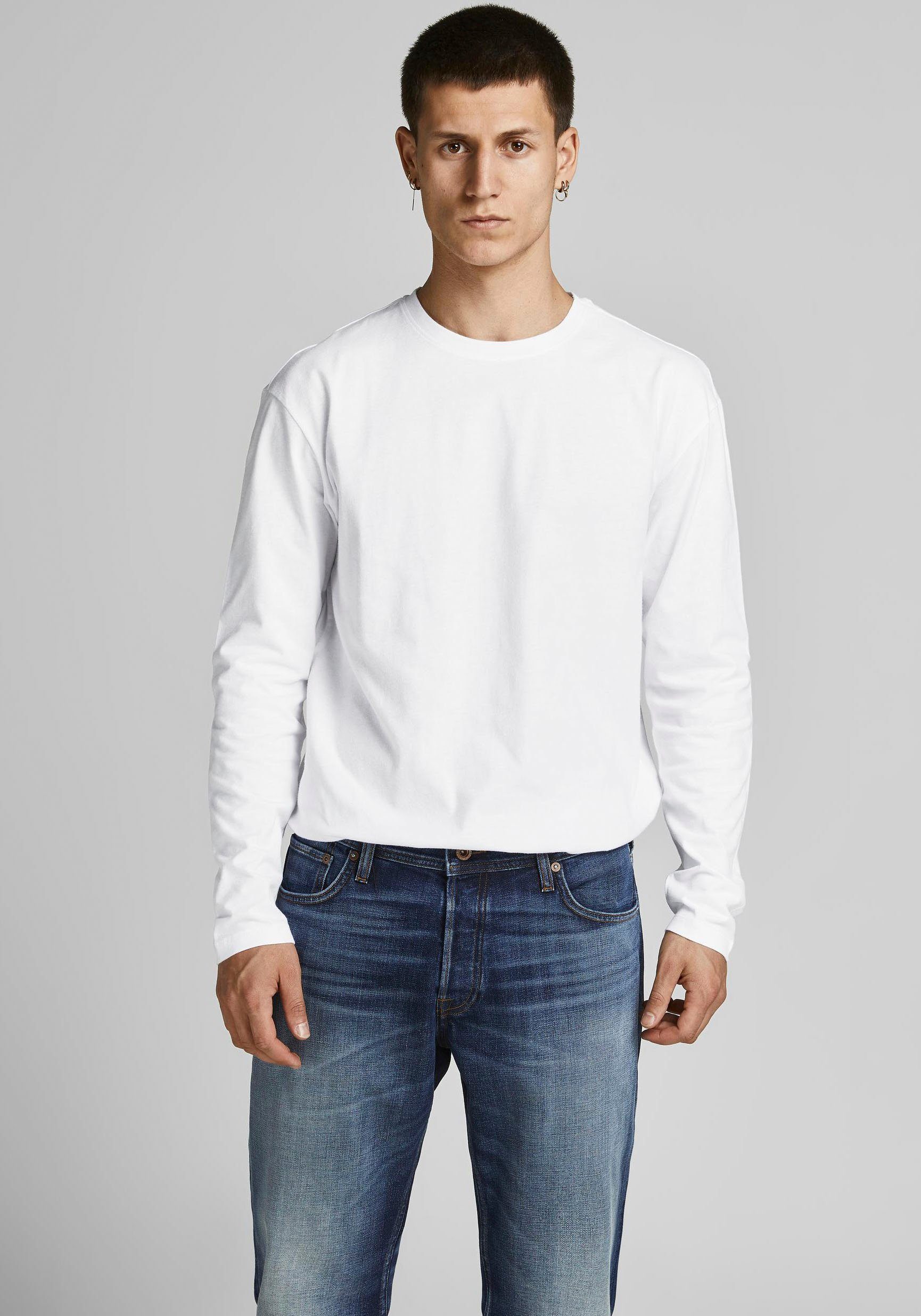 Jack & Jones NOA weiß TEE Langarmshirt