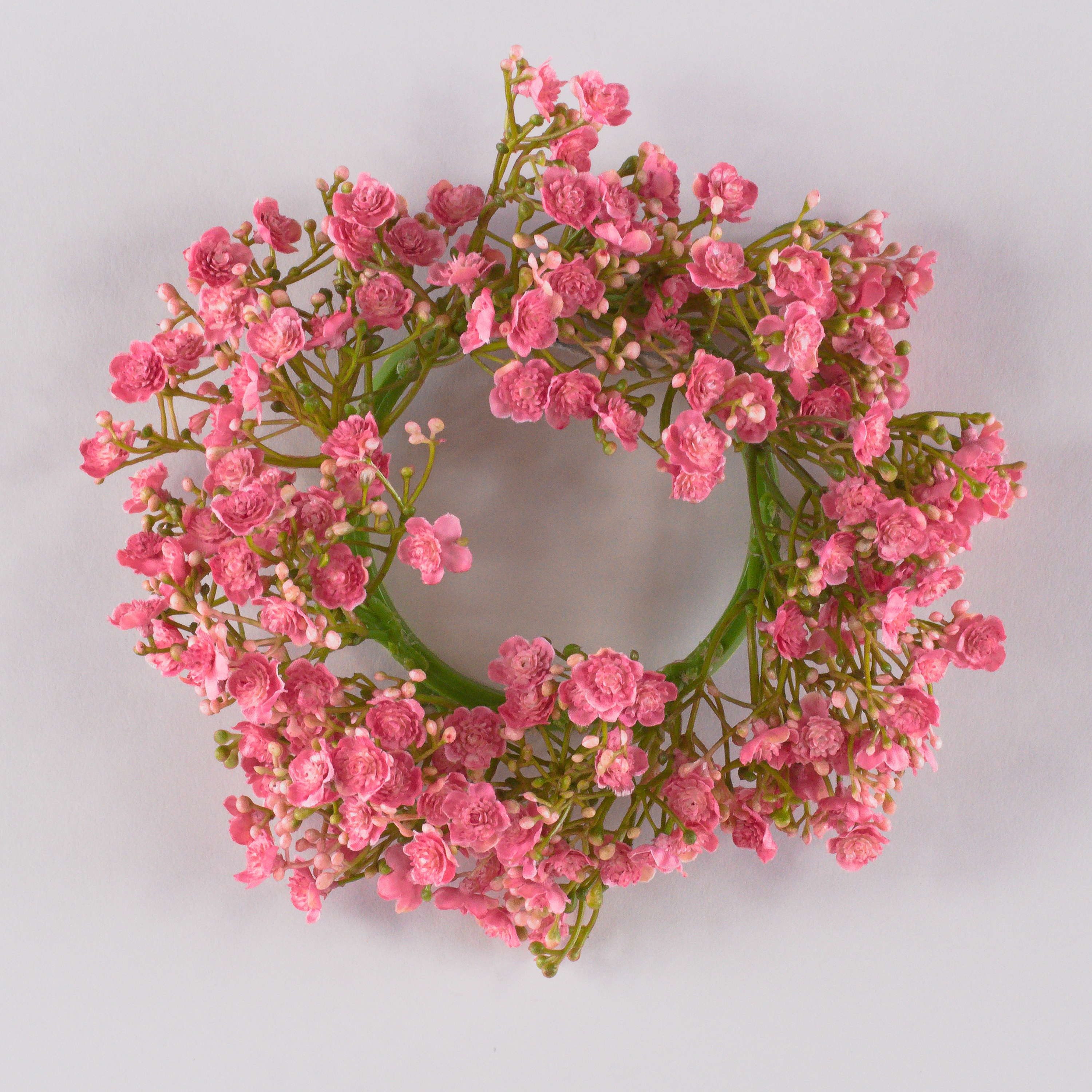Kunstkranz Deko Schleierkraut Kranz LITAGO, rosa-pink, Ø20cm Schleierkraut, artplants
