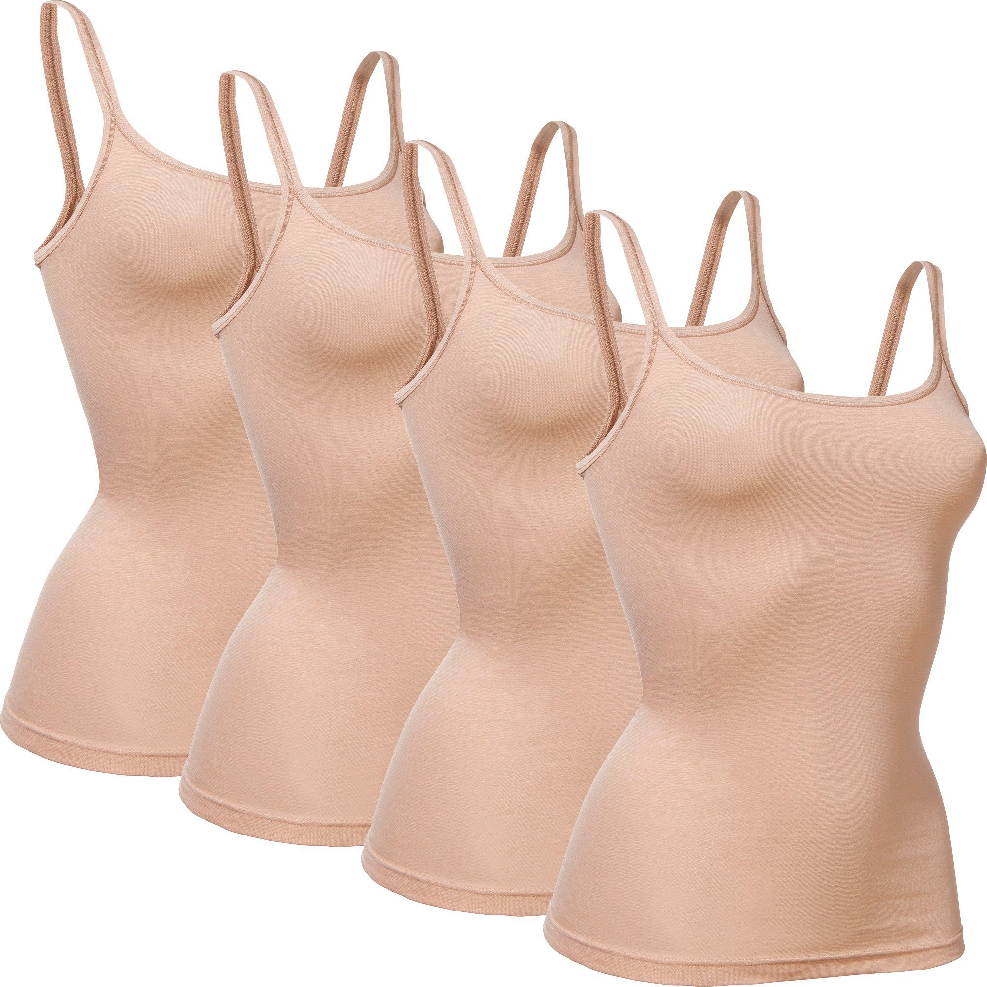 conta Unterhemd Damen-Unterhemd 4er-Pack Feinripp Uni günstig online kaufen