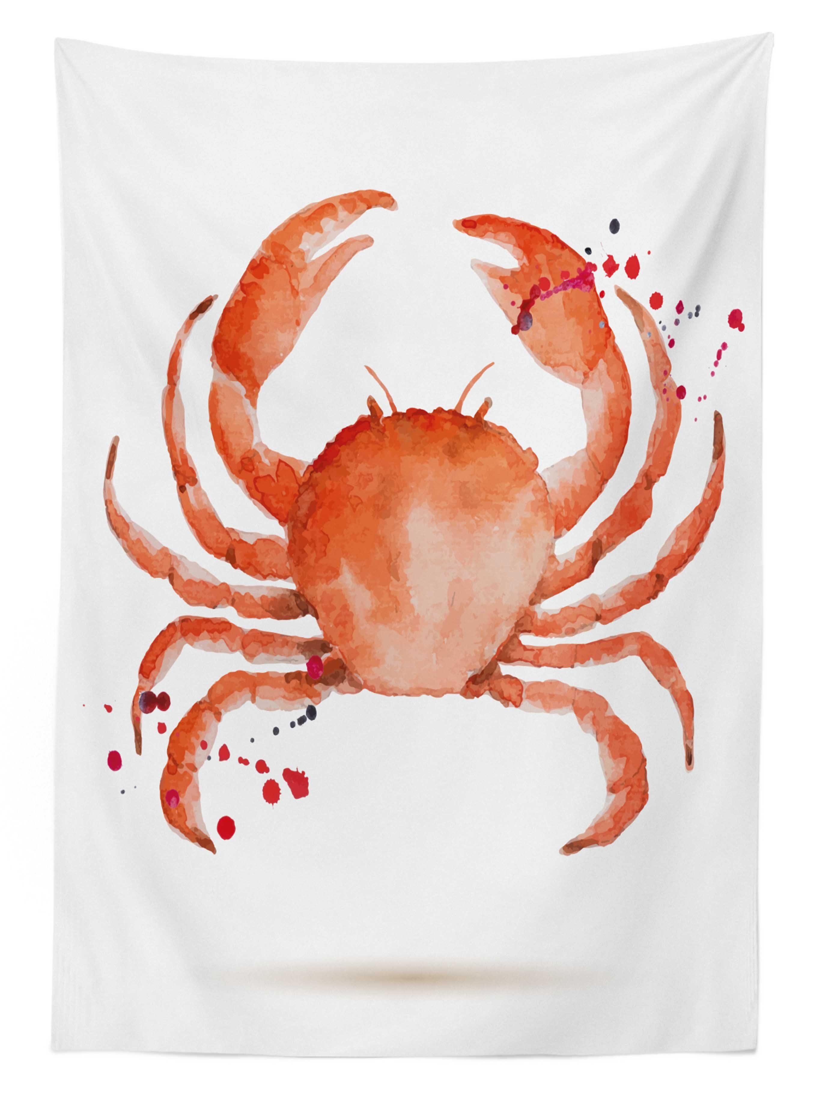Seetiere Abakuhaus Ozean Thema Waschbar Farben, Außen Farbfest Tischdecke geeignet Bereich den Crabs Für Klare