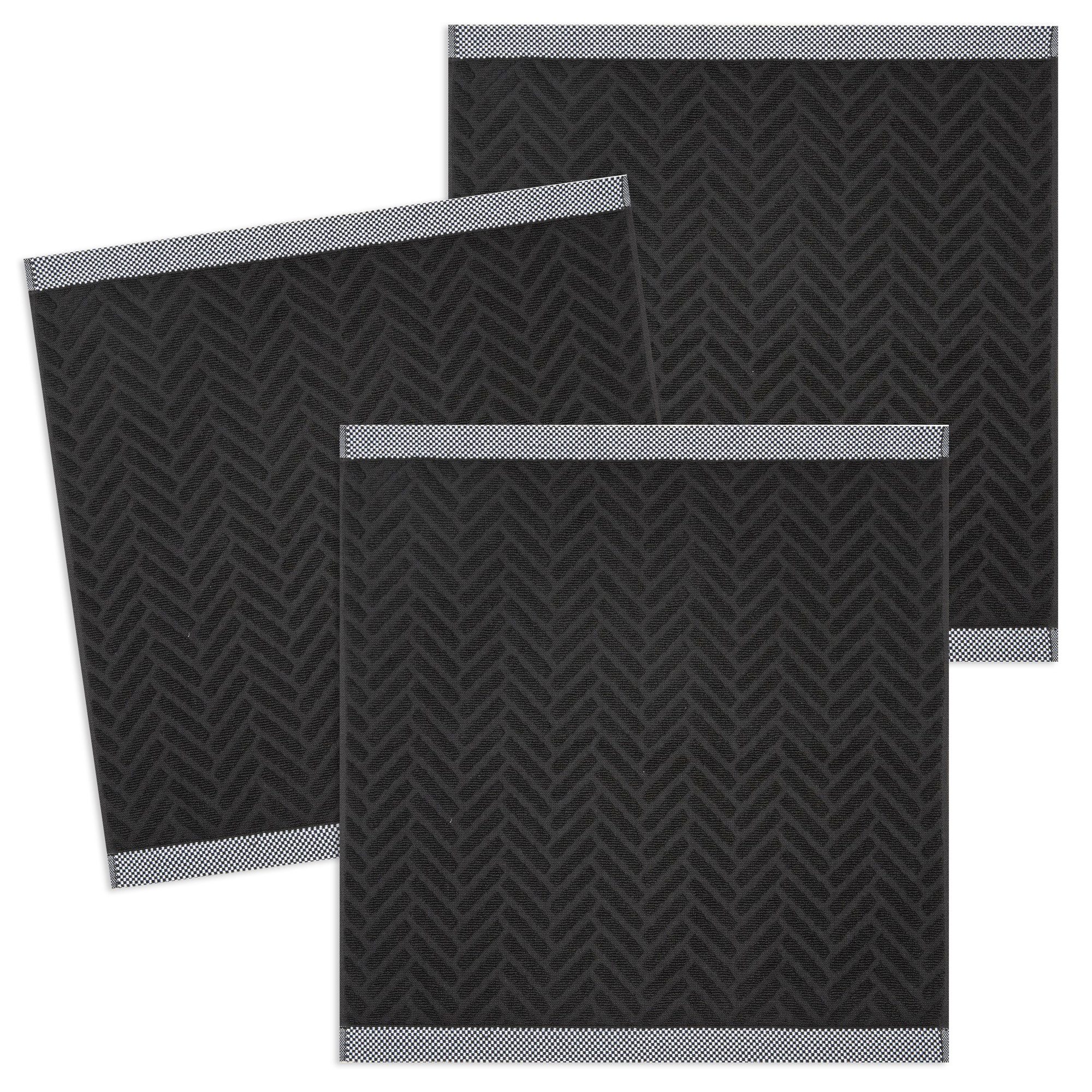 Kracht Geschirrtuch Bricks, (Set, 3-tlg., 3-teilig), 3er Pack Frottee Küchenhandtücher (3 Stück) ca.50x50cm Baumwolle