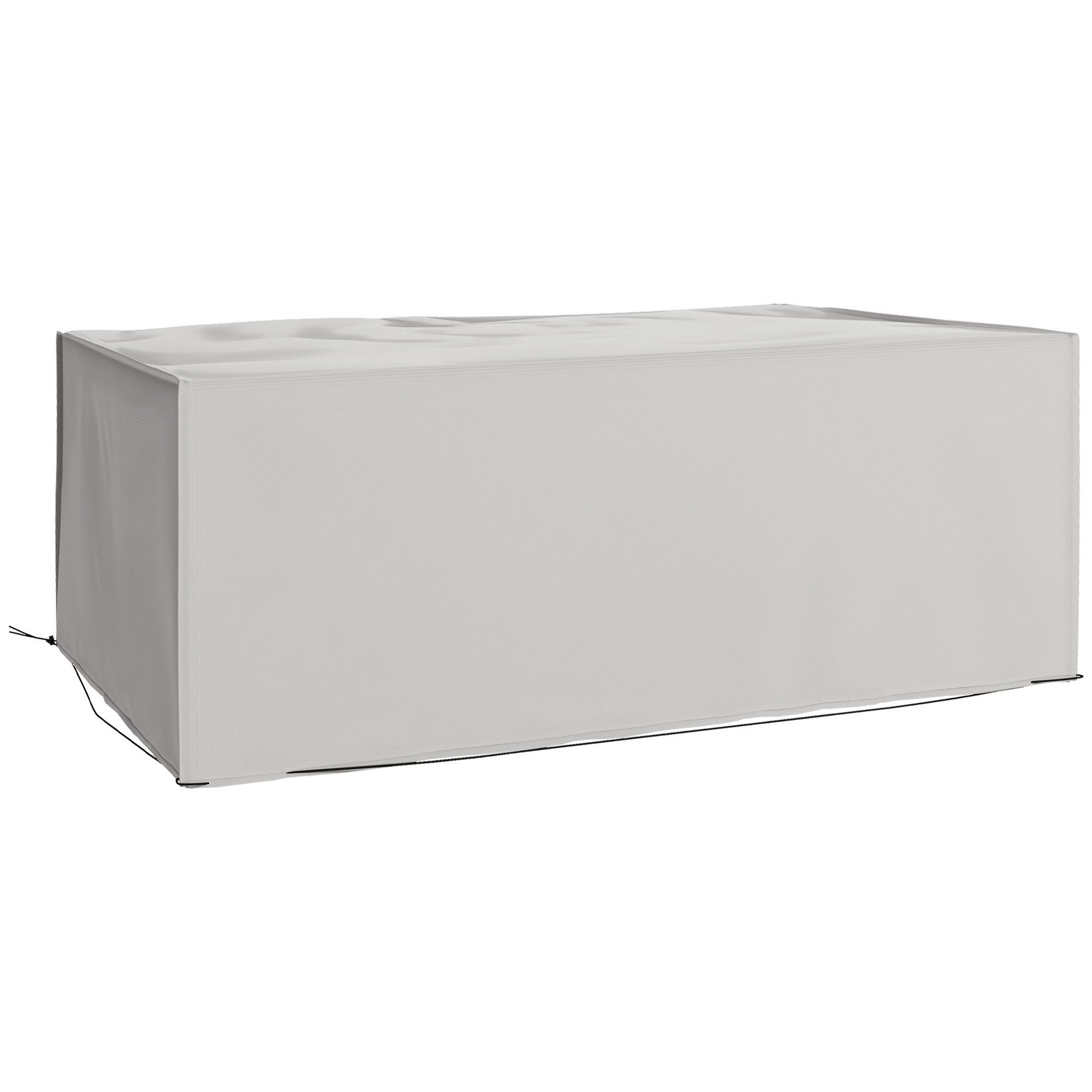 Outsunny Gartenmöbel-Schutzhülle Schutzhülle Abdeckhaube 600D-Oxford Grau (Abdeckung, 1-St., Abdeckplane), für Terrassenmöbel Abdeckhülle 210 x 140 x 80 cm Grau