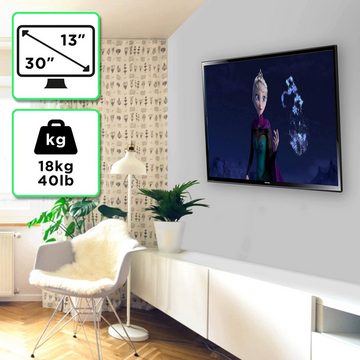 Duronic TV-Wandhalterung, (TVB1120 Wandhalterung, Fernseher bis 32" Zoll, 18 kg Belastbarkeit, VESA 100 x 100, 75 x 75, Neigbar schwenkbar drehbar TV Halterung, Plasma LED OLED LCD Fernsehhalterung, Monitor Curved)