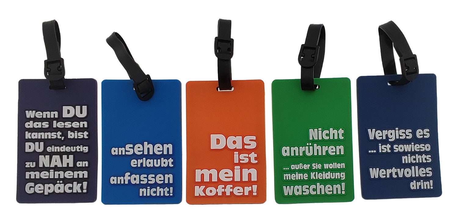 varivendo Gepäckanhänger 5er Set Gepäckanhänger (Stück, 5-St., Kofferanhänge) Gepäckanhänger, Kofferanhänger, Reiseanhänger, Luggage Tag, Bag Tag, K