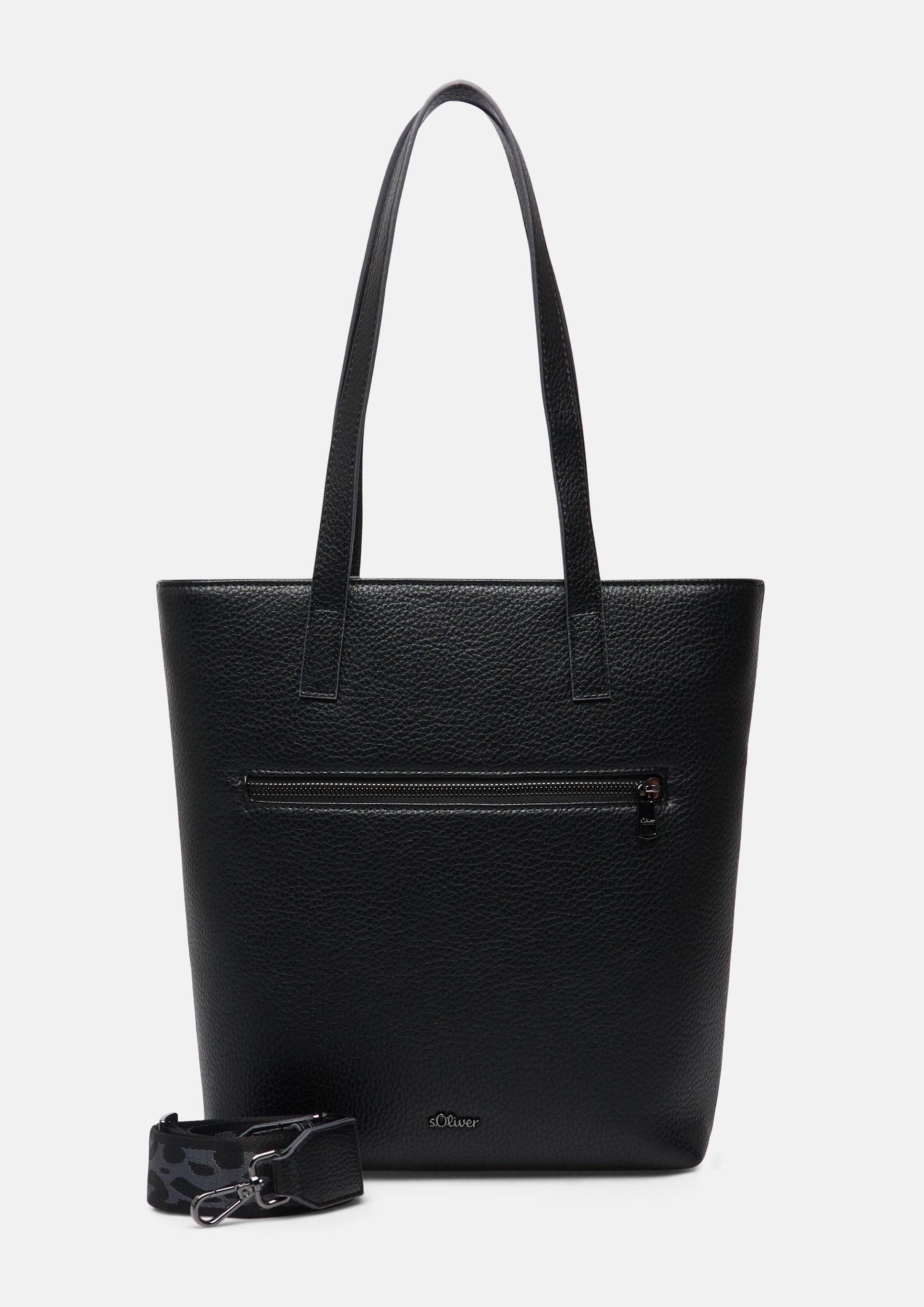 s.Oliver Schultertasche Tasche, Tasche mit abnehmbarem Schultergurt und Logo-Platte