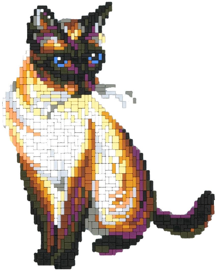 Stick it Steckpuzzle Katze sitzend, 1300 Puzzleteile, Bildgröße: 26 x 33 cm