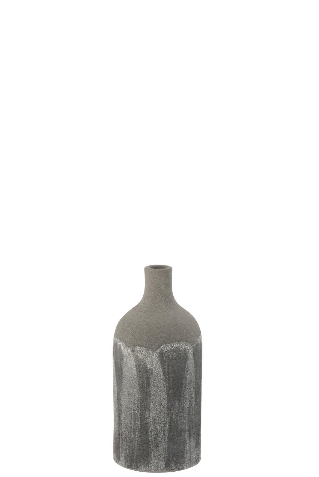 Skandi Vase, Dekovase J-Line Dekoration, grau, J-line Dekovase Tischvase medium,
