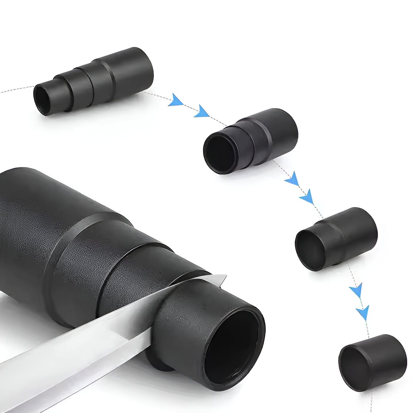 VABIONO Schlauchadapter Reduzierung Muffe Hülse Adapter für Staubabsaugung, (Set, 3er), Kostenloser Versand – Bild 5 von 5