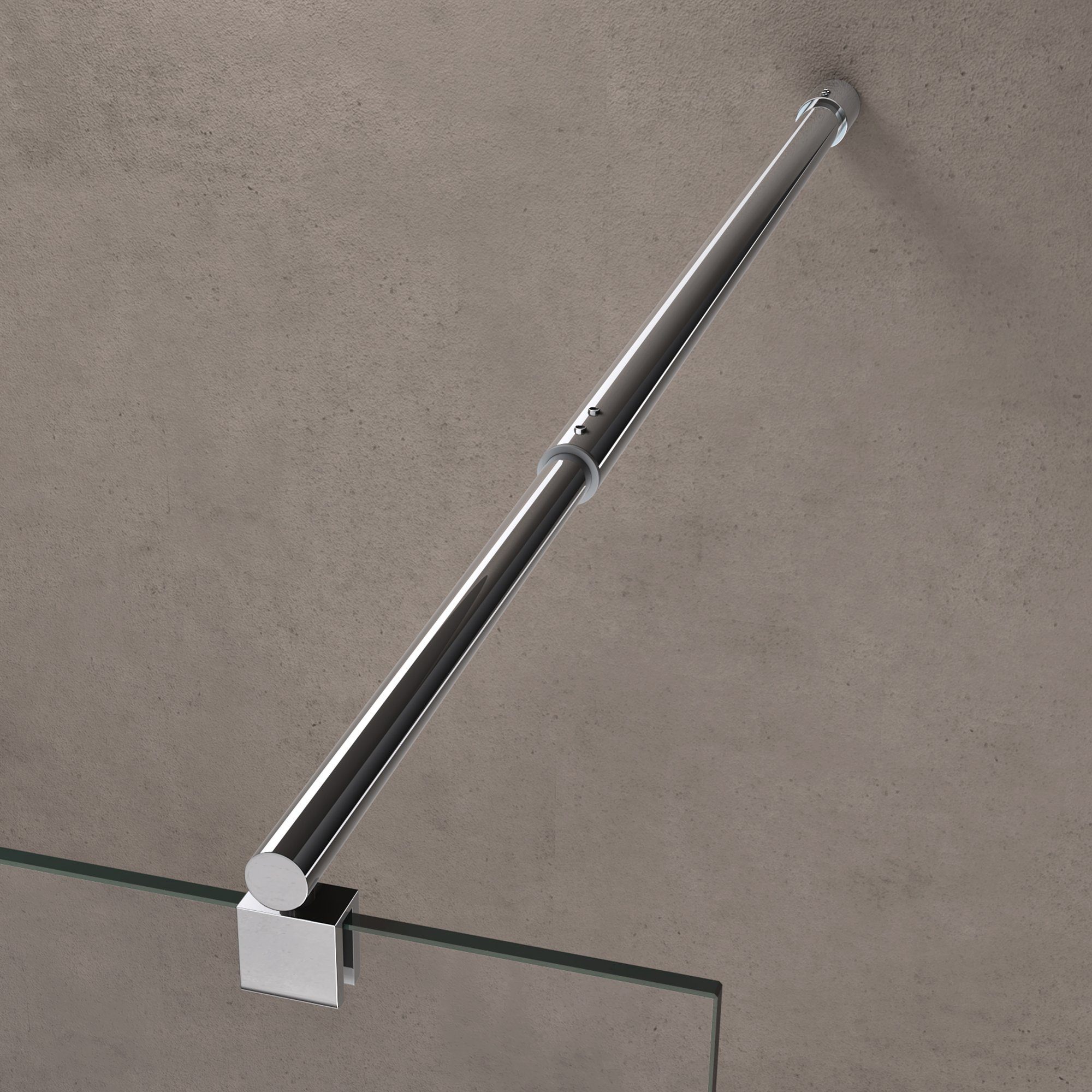 doporro Walk-in-Dusche Duschwand für Dusche ESG Sichtschutz Glas Duschabtrennung Duschwand, Einscheibensicherheitsglas