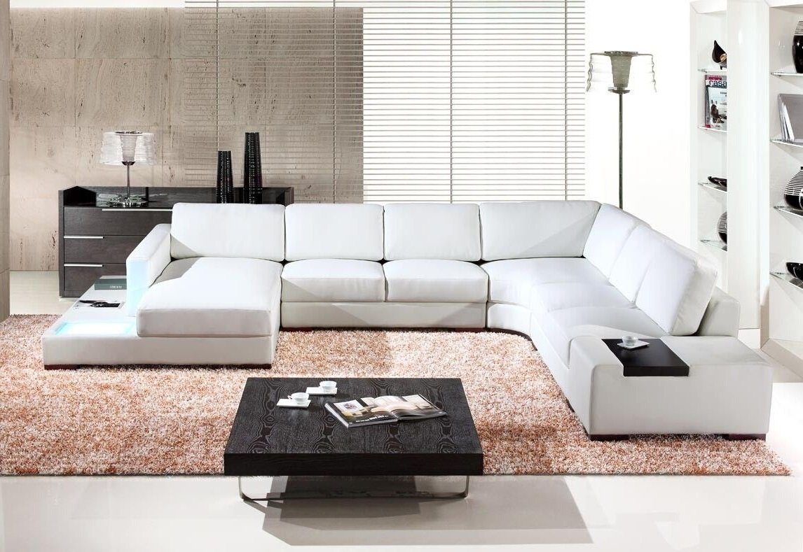 JVmoebel Ecksofa Wohnzimmer Made Teile, in Modern 1 Weiß SOFORT, Ecksofa Luxus Europa U-Form Stil Sofa