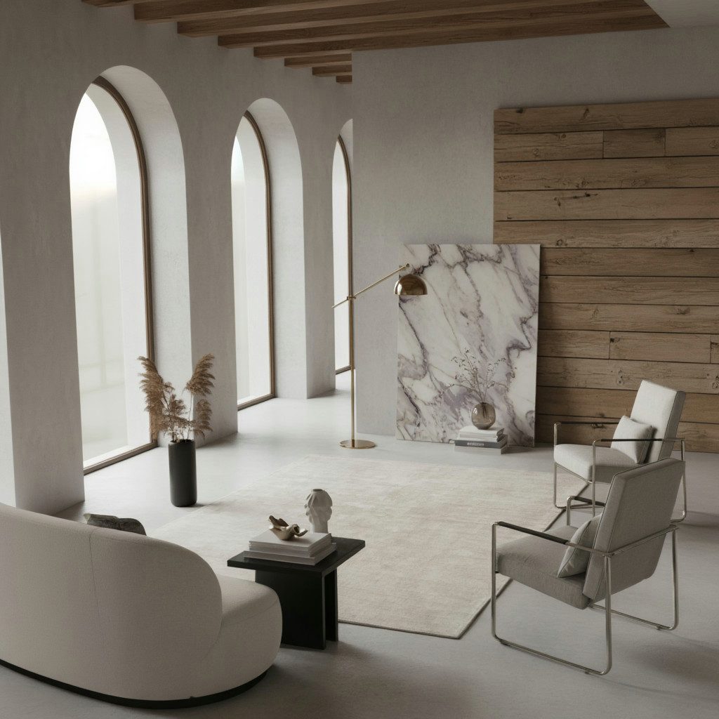 KADIMA DESIGN Teppich Handgewebter Viskose-Teppich, Neutrale Farben, Luxuri günstig online kaufen