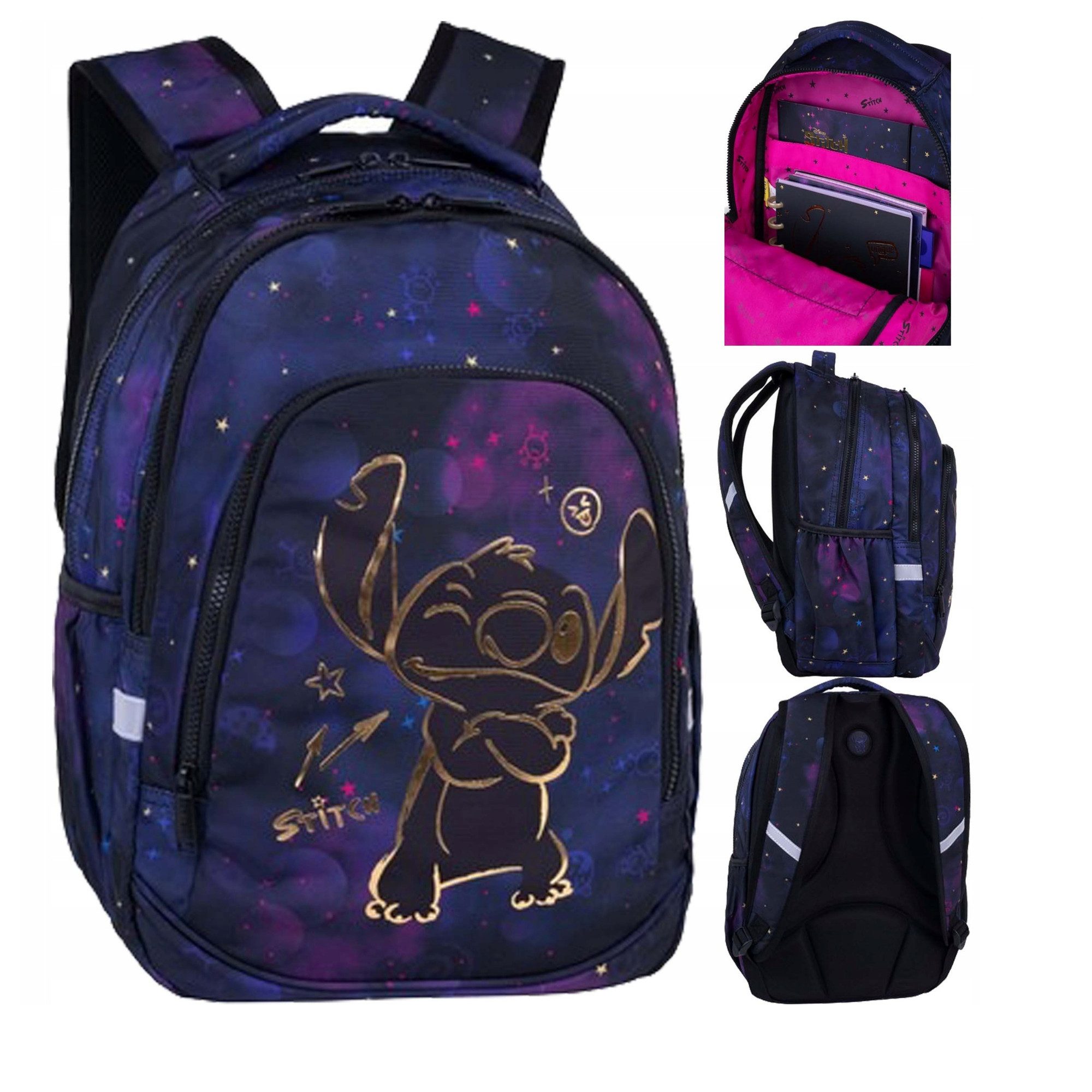 GOLDKIDS Schulrucksack Schulrucksack Teenager Kinderrucksack (für Jungen und Mädchen, 1-tlg., Ranzen Tornister Schulltasche), - Stitch Motiv