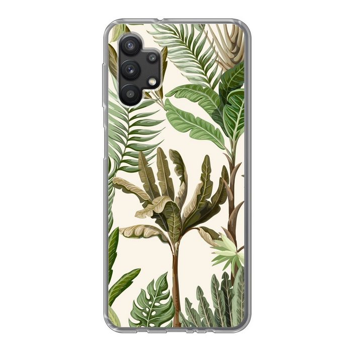 MuchoWow Handyhülle Dschungel - Palme - Bananenstaude - Kinder - Natur - Pflanzen Handyhülle Samsung Galaxy A32 5G Smartphone-Bumper Print Handy