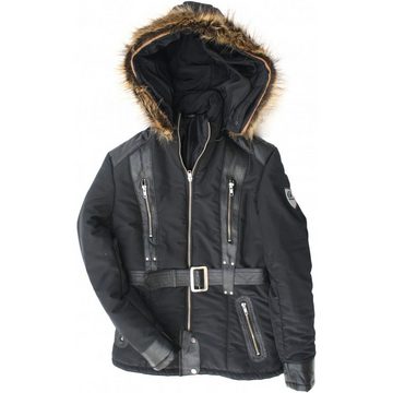 German Wear Lederjacke Trend 421J Black Kurz Damen Jacke aus Textilien und Lammnappa Schwarz