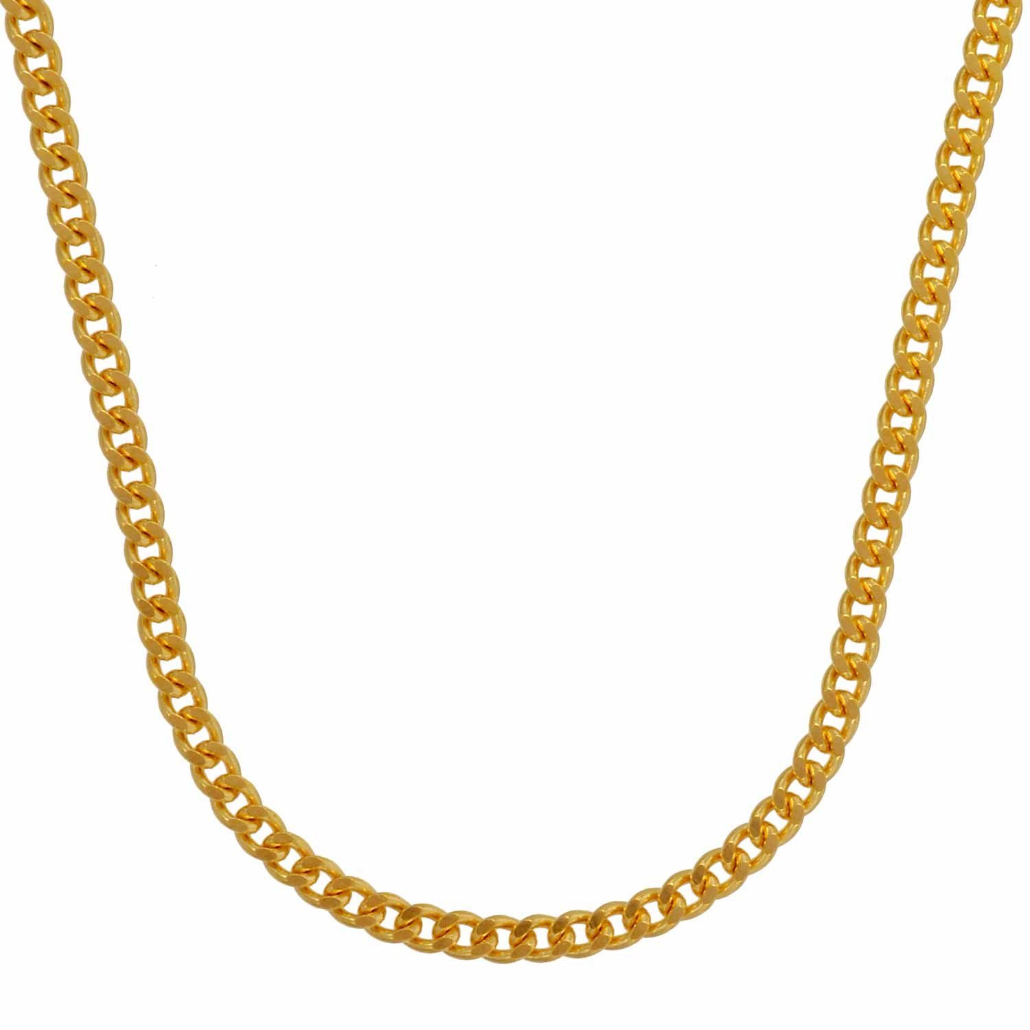 HOPLO Panzerkette Goldkette Panzerkette Länge 42cm - Breite 1,7mm - 750-18 Karat Gold Made in Germany mehr