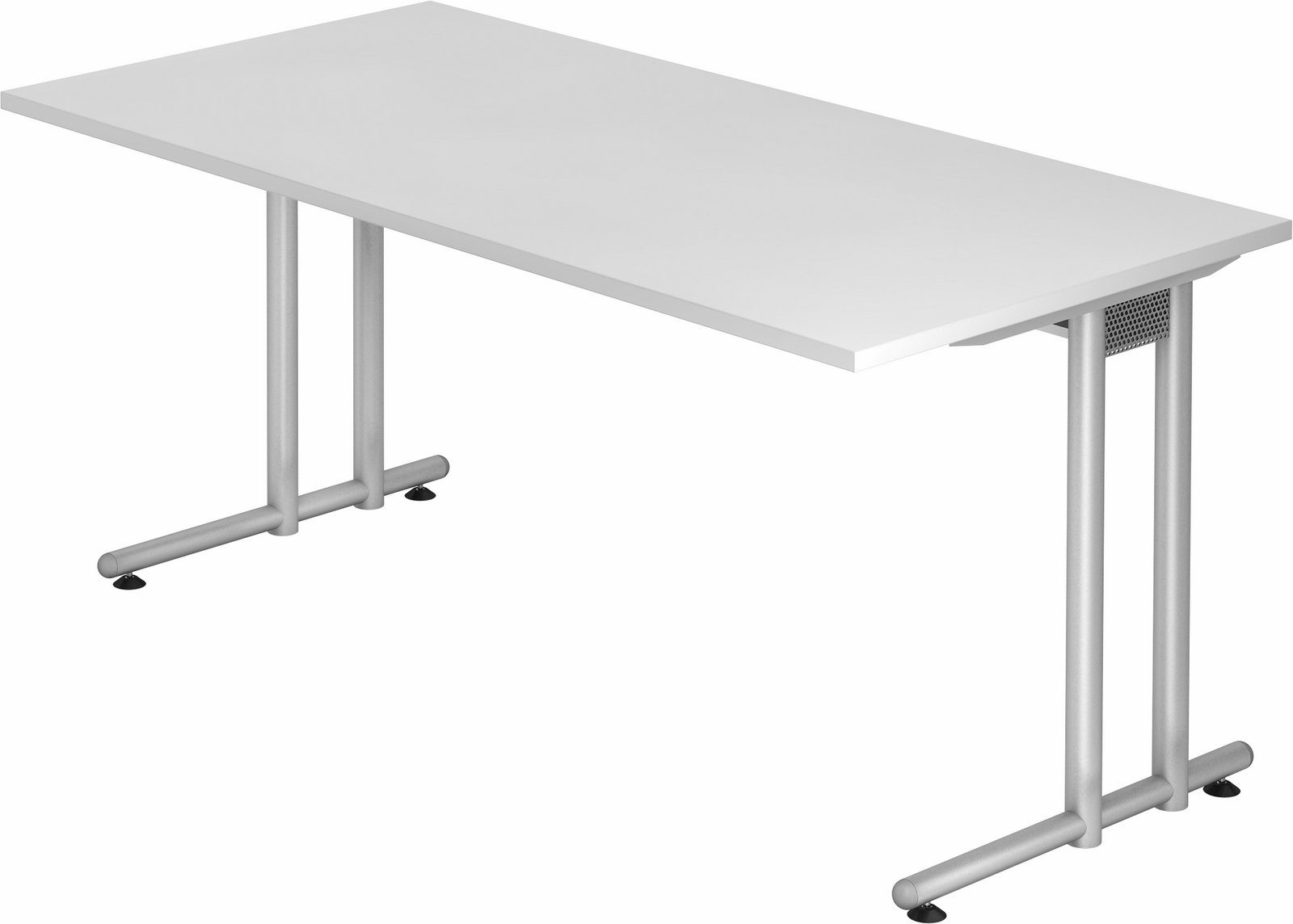 bümö Schreibtisch Schreibtisch Serie-N, Rechteck: 160 x 80 cm - Dekor: Weiß
