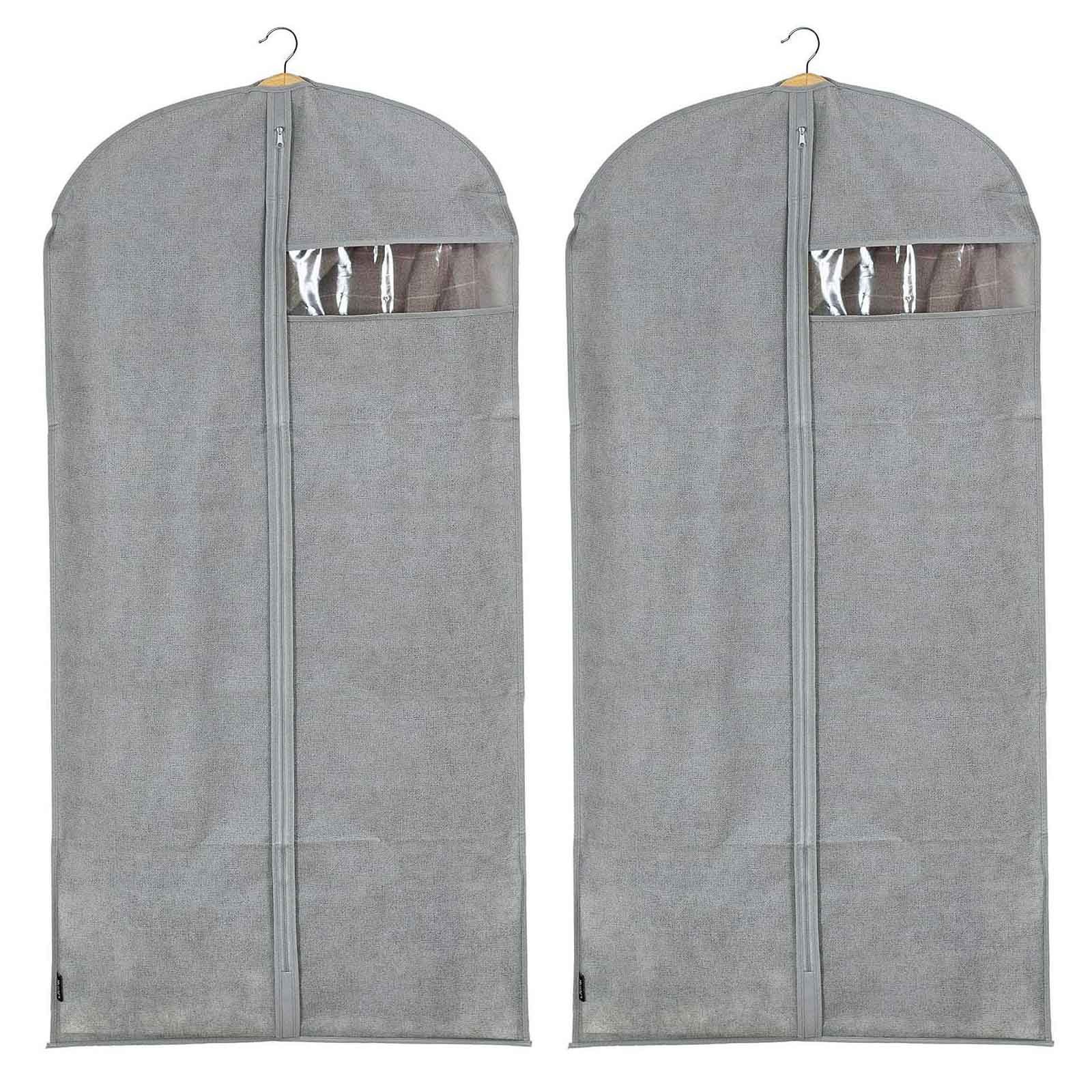 HAC24 Kleidersack Premium Kleidersack Kleiderhülle Schutzhülle Kleiderschutz (2 St) Polypropylen 60 x 135 cm mit Reißverschluss & Sichtfenster