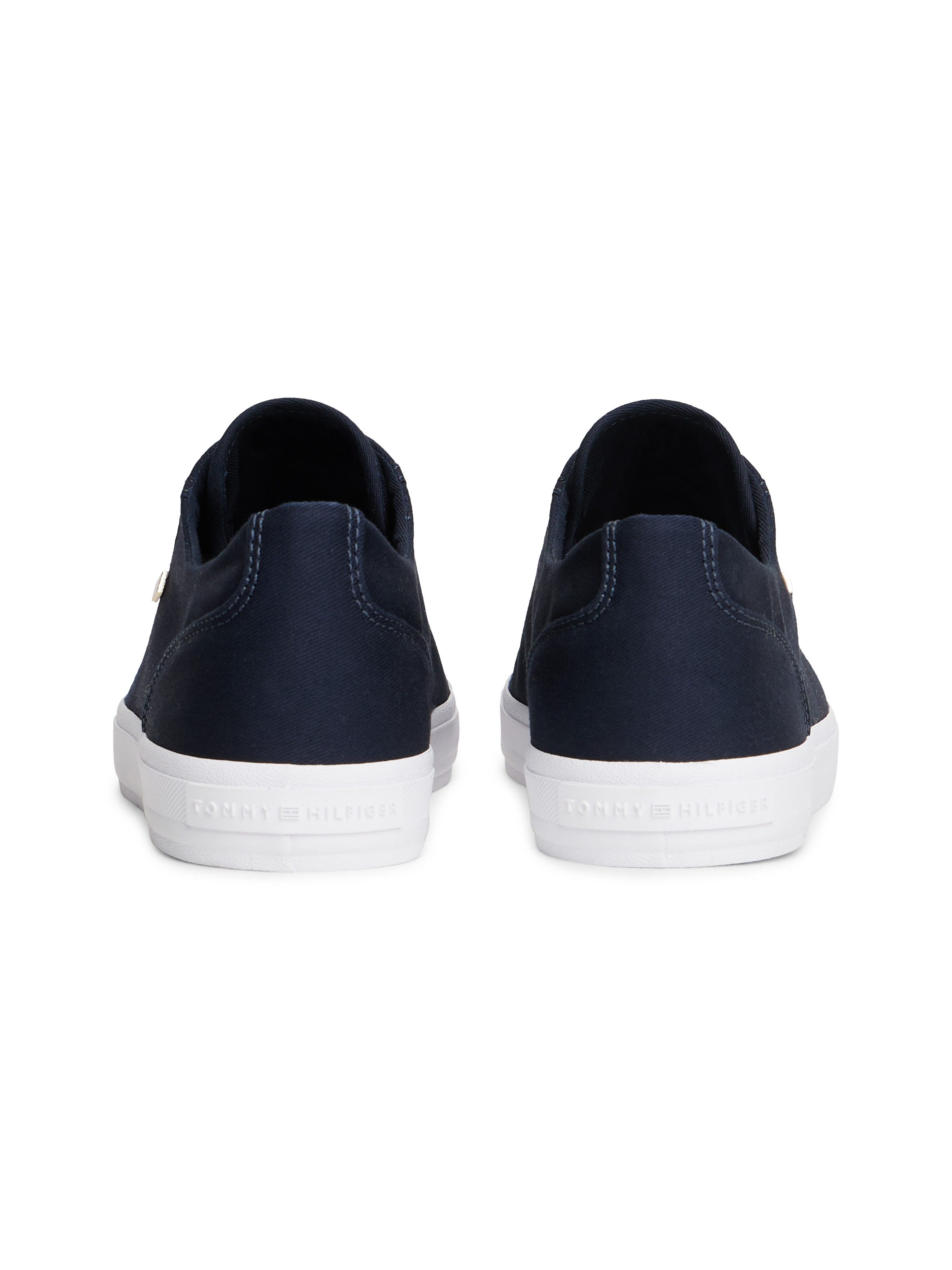 Tommy Hilfiger TH FOXING SNEAKER CANVAS Plateausneaker Freizeitschuh, Halbschuh, Schnürer mit Logostickerei - schmale Form