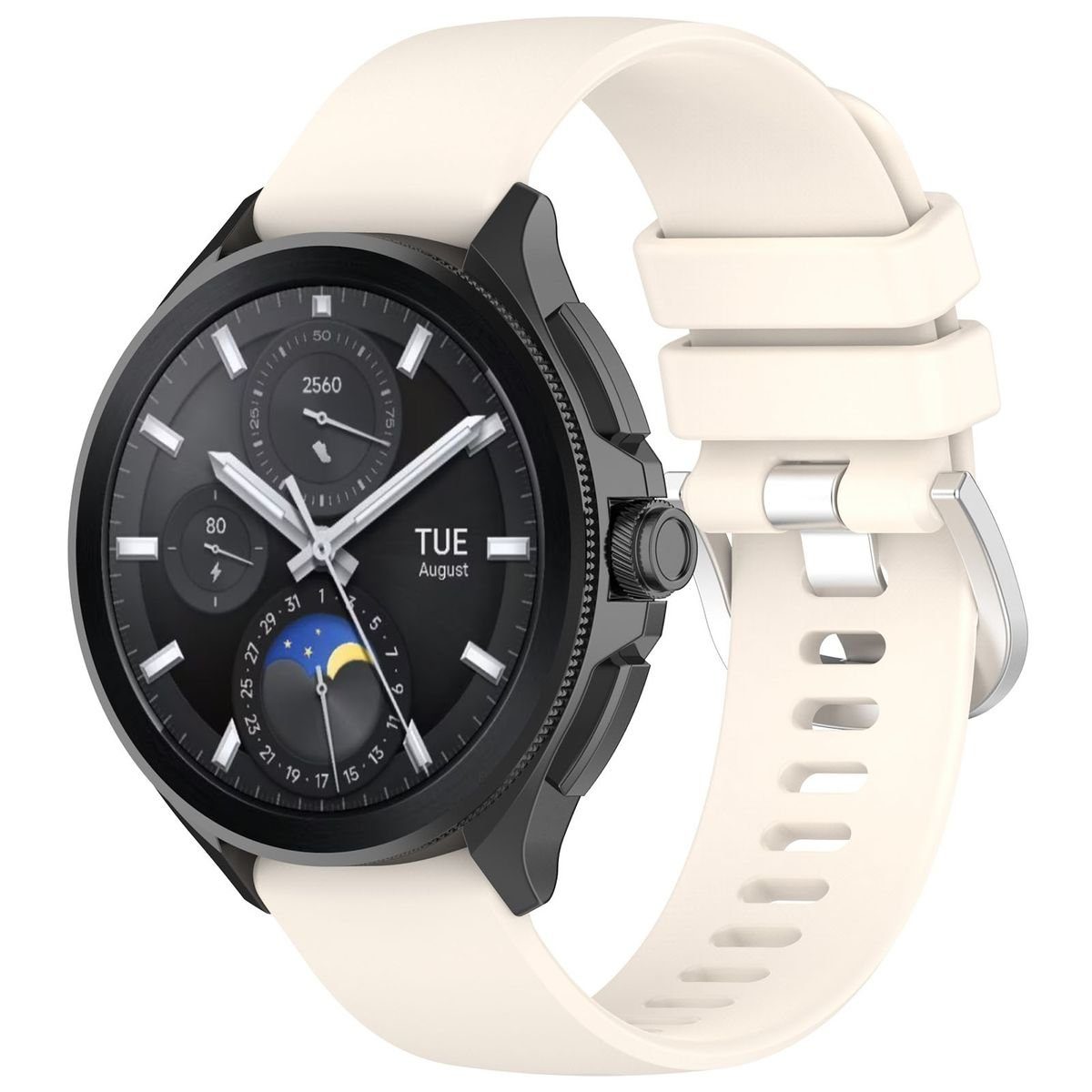 Wigento Smartwatch-Armband Für Xiaomi Watch S3 hochwertiges Glänzend Silikon Ersatz Armband Rosa