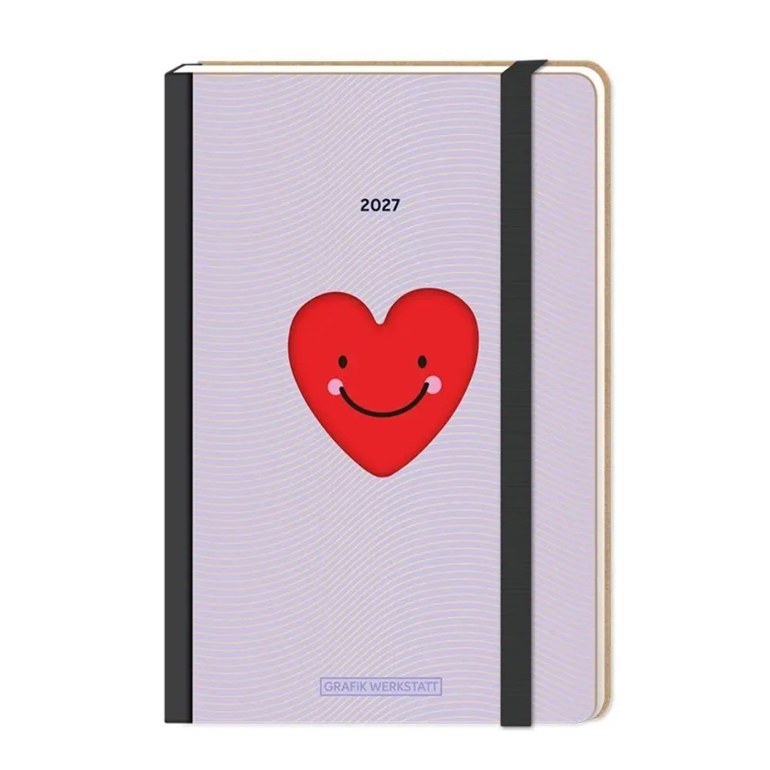 Grafik Werkstatt Taschenkalender Terminplaner Letterart 2027 Herzsmiley