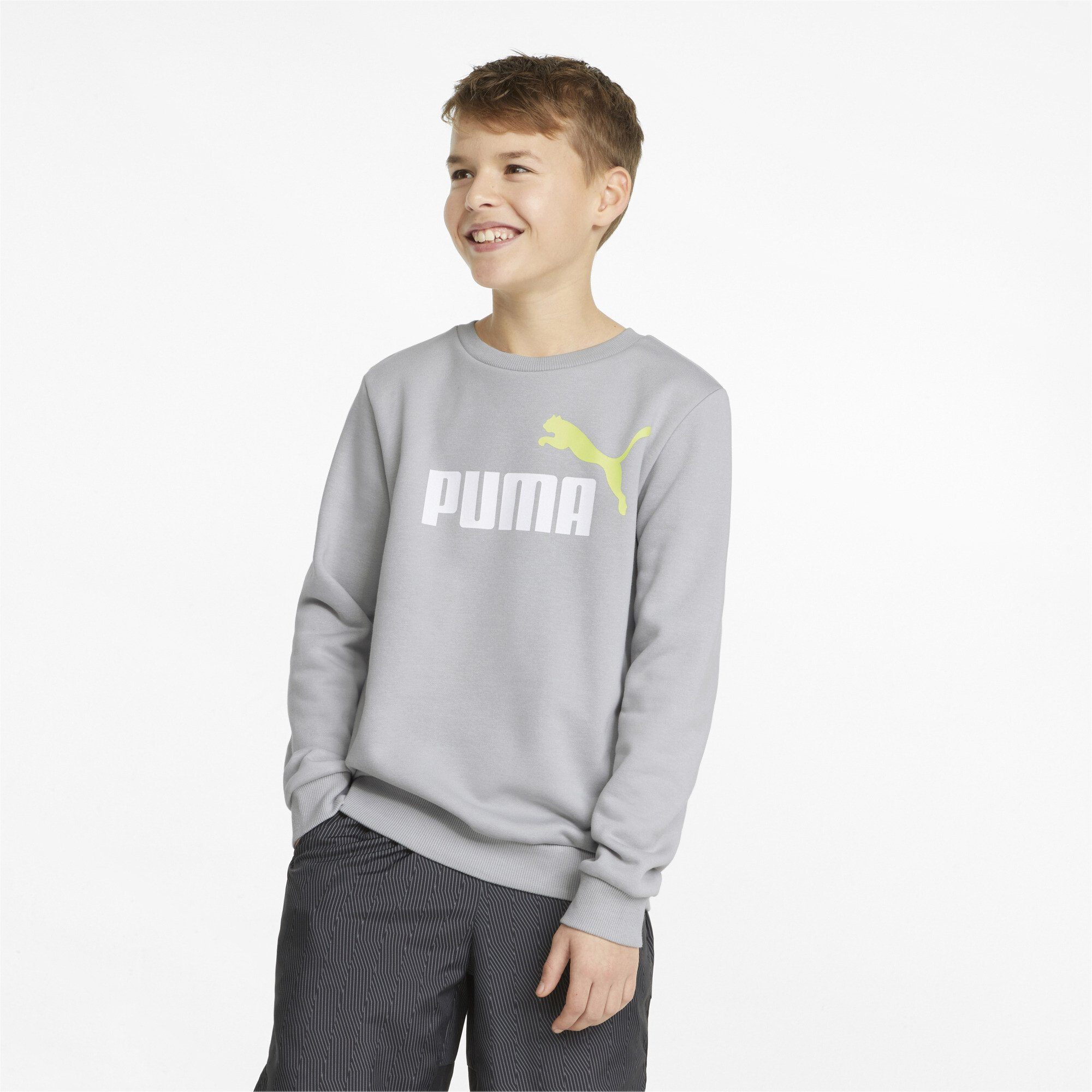 Kinder Teens (Gr. 128 - 182) PUMA Sweater Essentials+ Two-Tone Big Logo Jugend Sweatshirt Regular