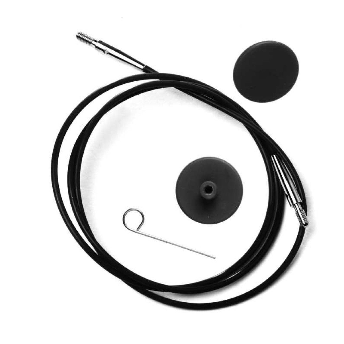 KnitPro Rundstricknadeln Seil für Nadelspitzen 20 cm 40 cm schwarz