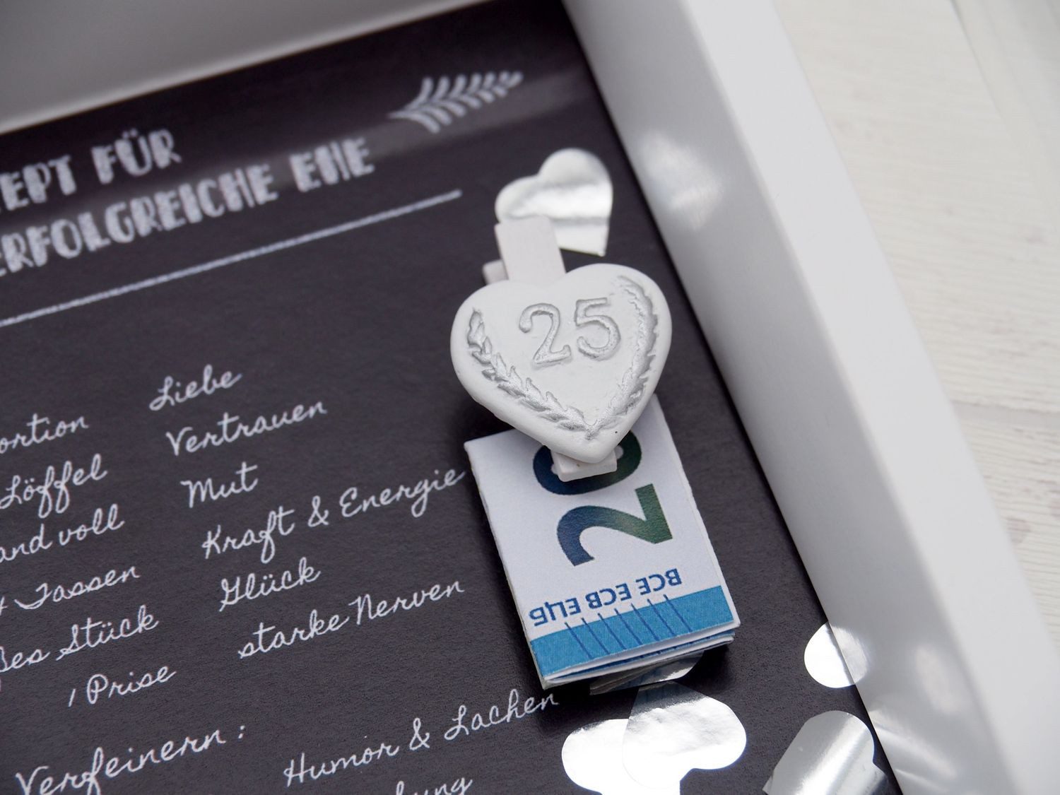 ZauberDeko Geschenkbox Geldgeschenk Verpacken Silberhochzeit Geschenk Rezept für 25 Jahre Ehe – Bild 4 von 4