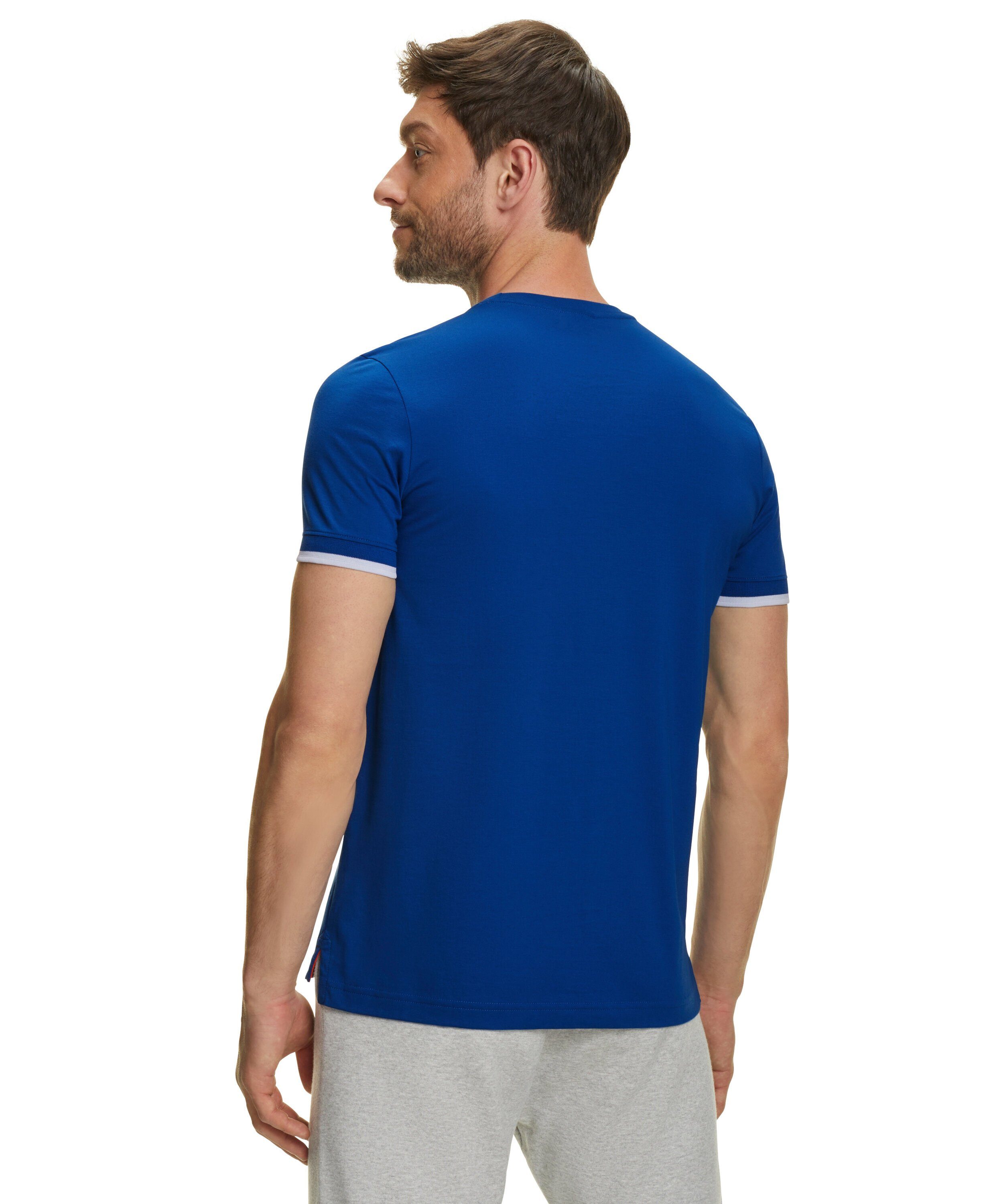 FALKE T-Shirt (1-tlg) petrol (6493) Pima-Baumwolle aus blue hochwertiger
