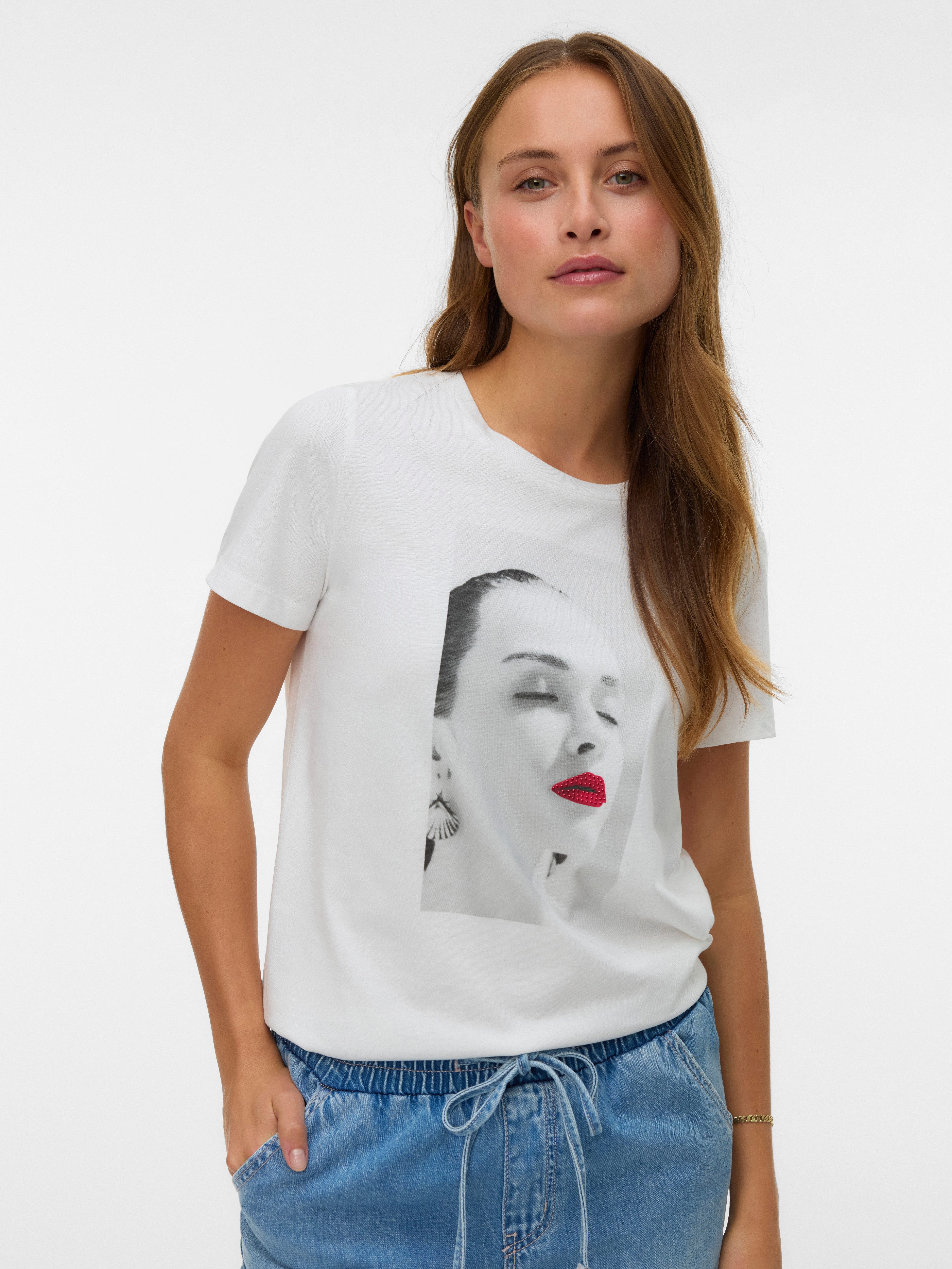 Vero Moda Kurzarmshirt VMJAMAICA S/S T-SHIRT JRS BTQ Baumwolle günstig online kaufen