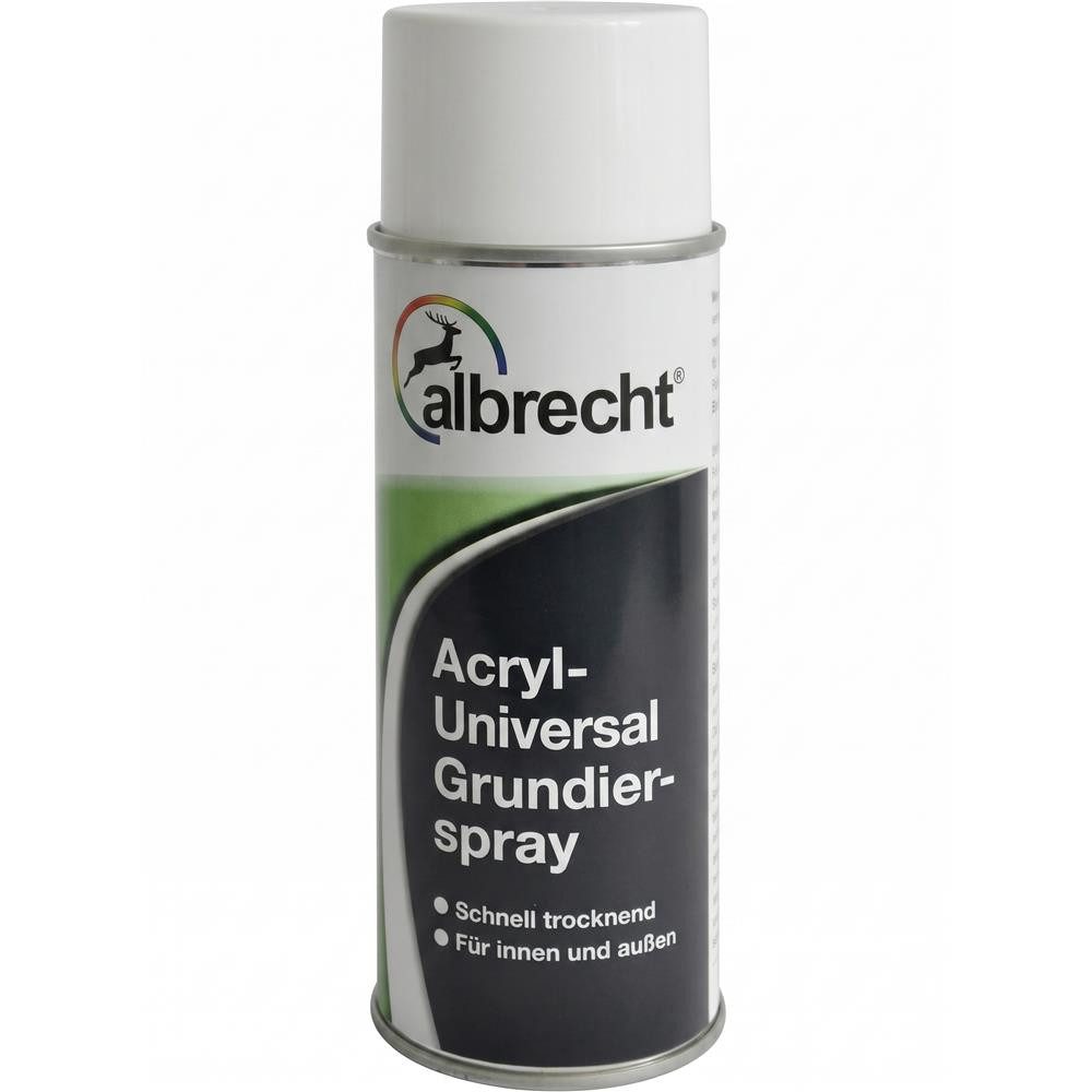 Lack Albrecht Sprühlack Acryl-Universal-Grundierspray weiß 400 ml Grundierspray Spraylack
