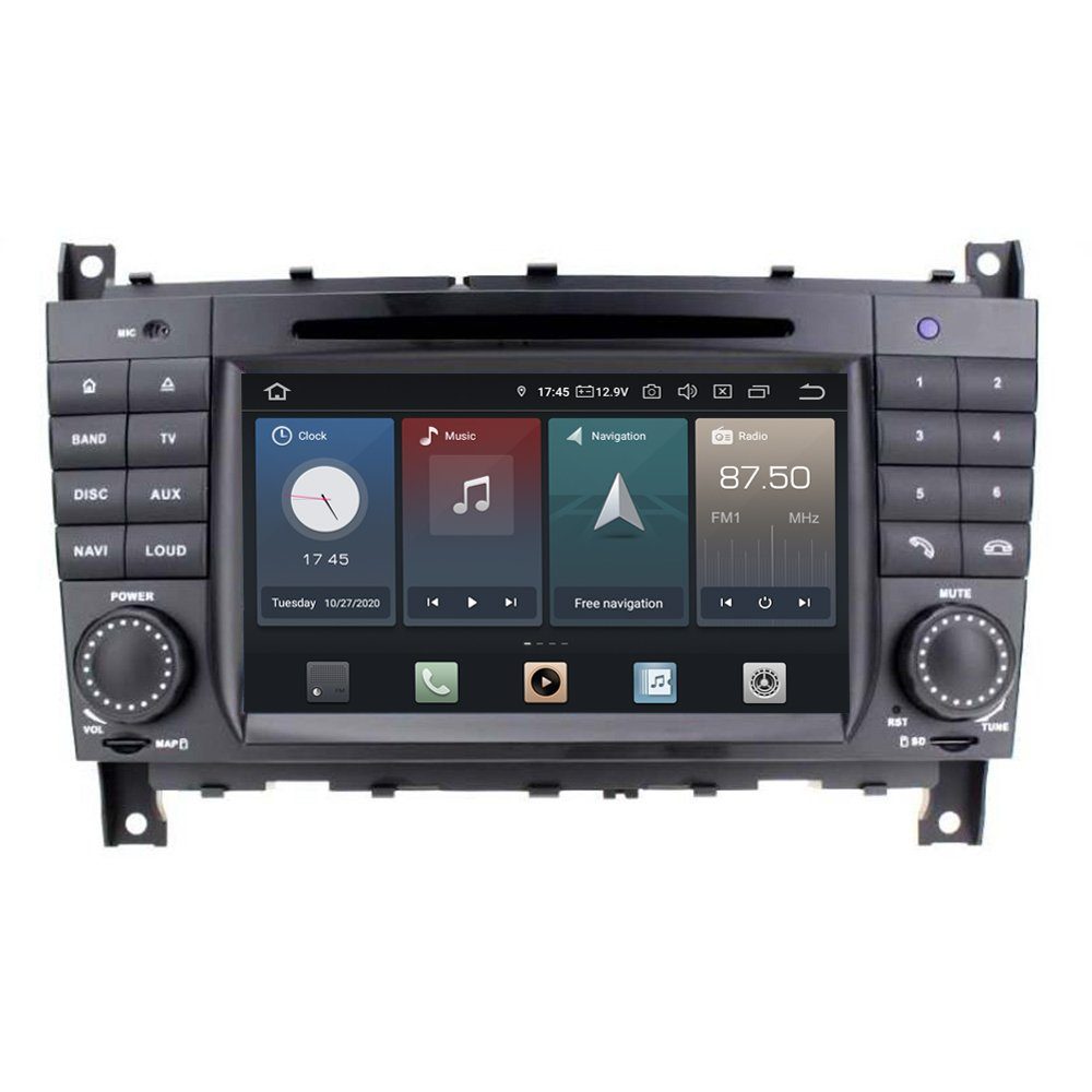 TAFFIO Für Mercedes Benz W463 W203 7 Touch Android Autoradio GPS CarPlay  Einbau-Navigationsgerät