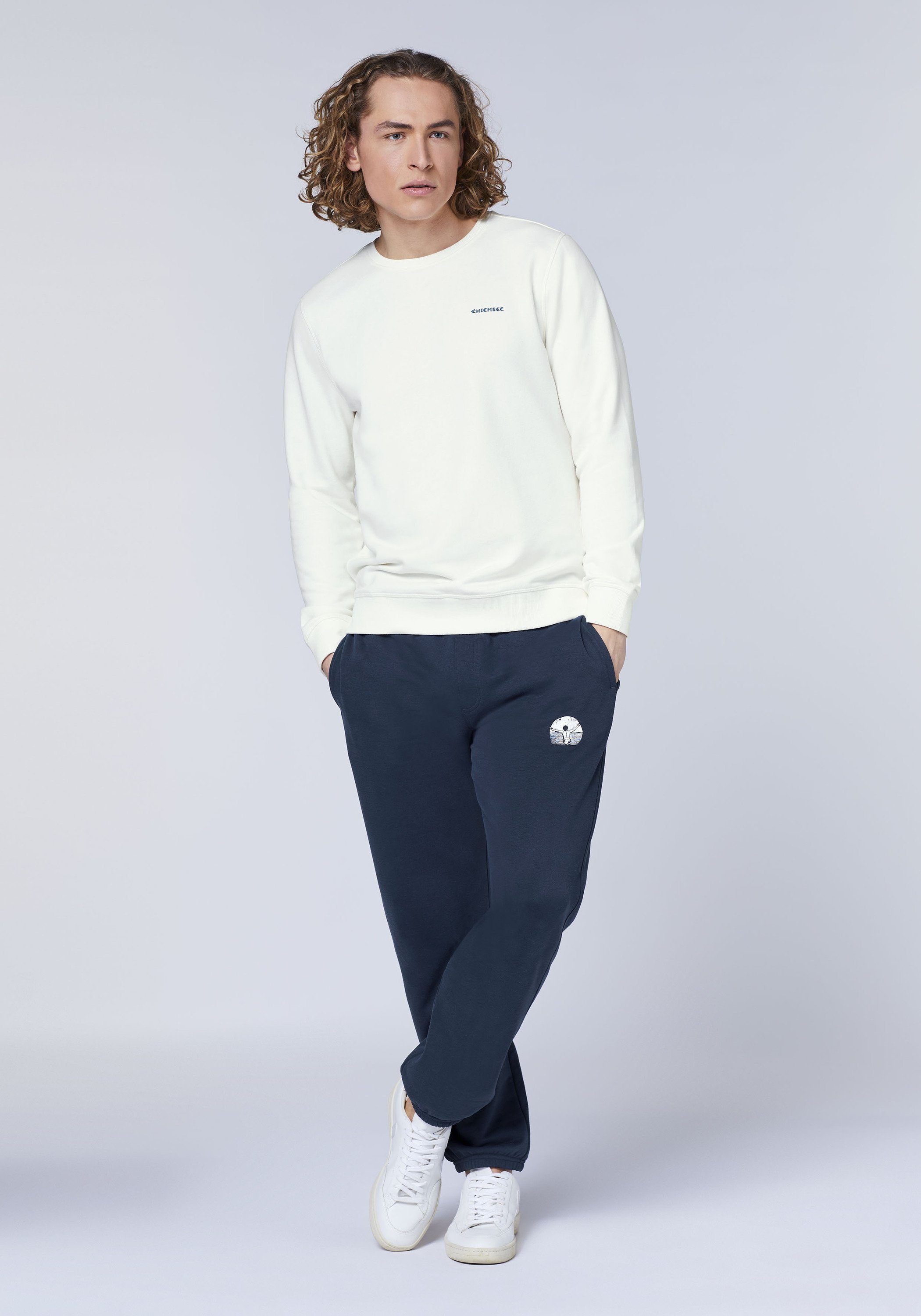 Star White Jumper-Motiv mit 11-4202 1 Chiemsee Sweater Sweatshirt