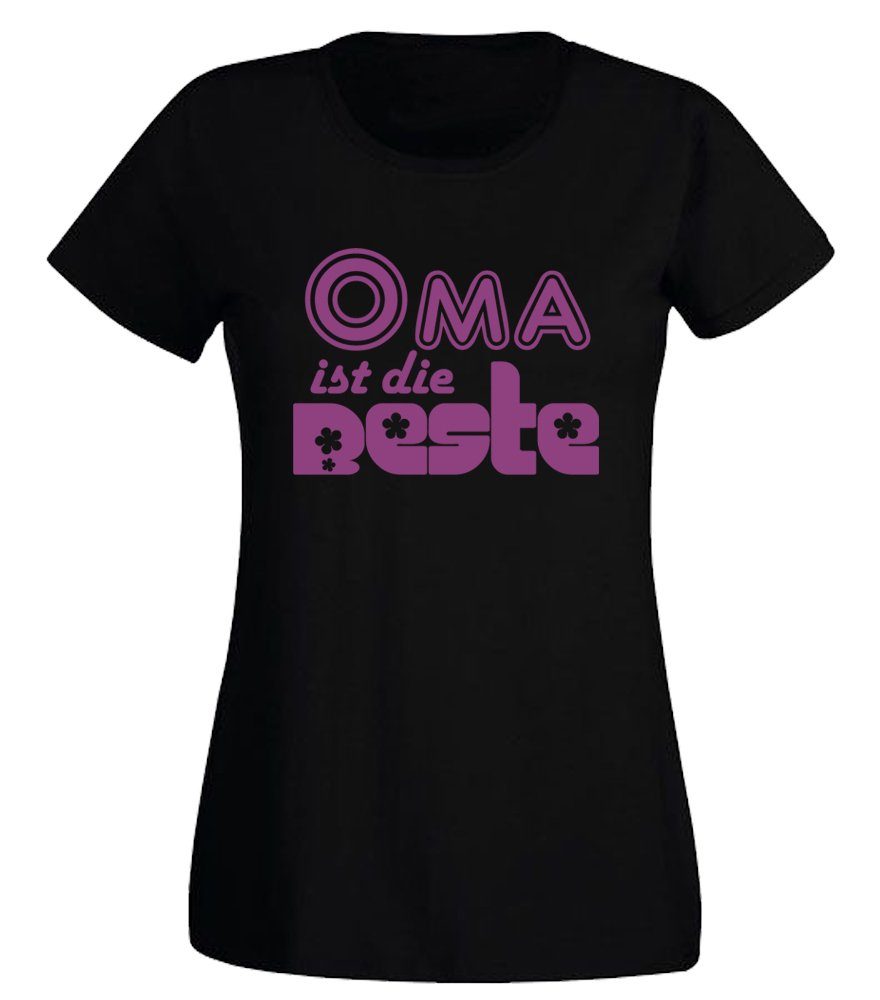 G-graphics T-Shirt Oma ist die Beste Slim-fit Damen T-Shirt mit Statement / Spruch als Frontprint