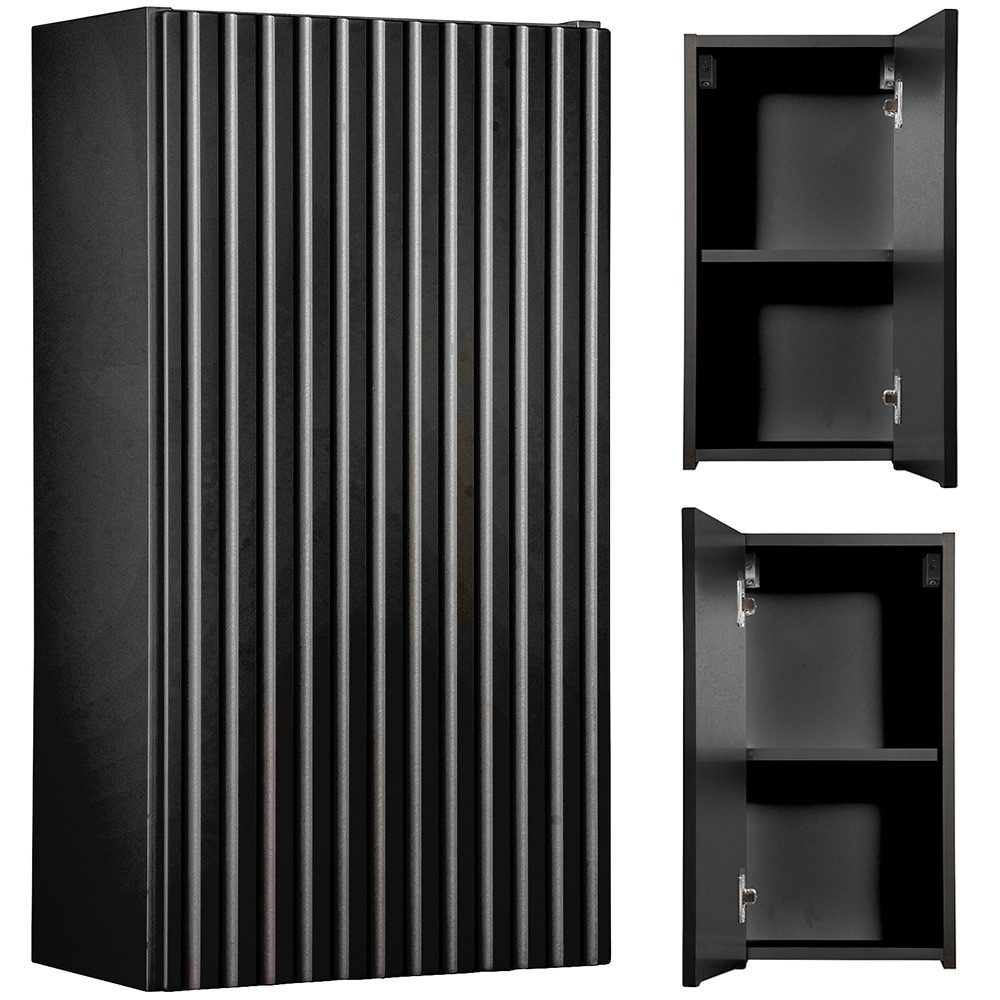 Lomadox Hängeschrank NEWPORT-56-BLACK 30cm Badschrank 1-türig günstig online kaufen