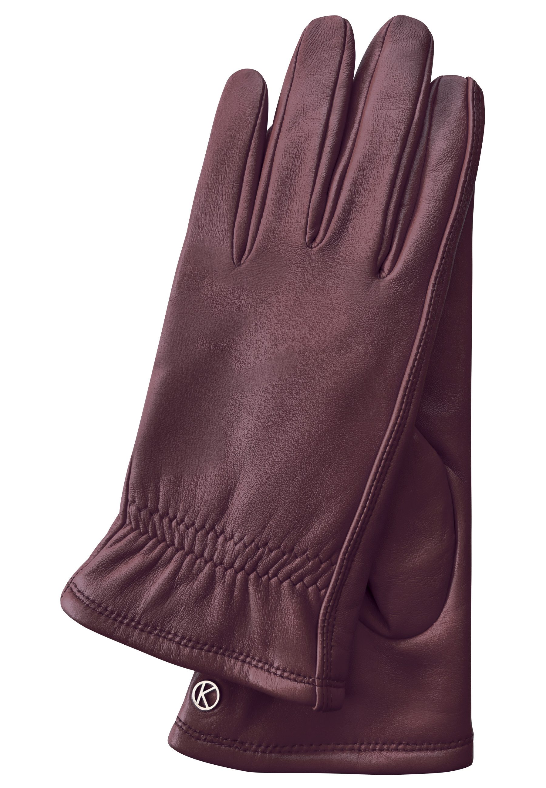 KESSLER Lederhandschuhe SADIE (Paar, 1-St., Handschuhe) Leather Working Group zertifiziertes Leder, kuscheliges Strickfutter