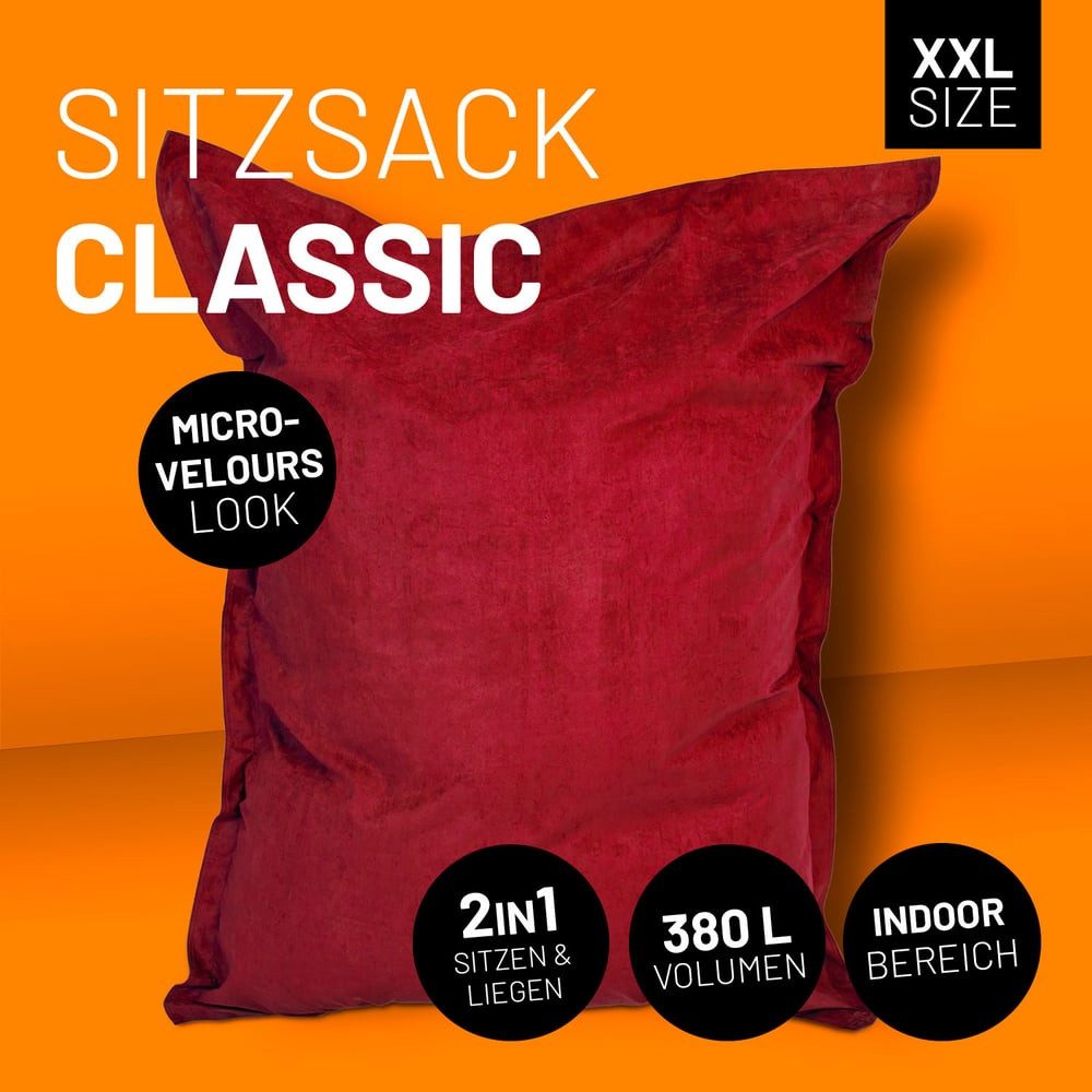 Lumaland Sitzsack Luxury Riesensitzsack XXL Bodenkissen, günstig online kaufen
