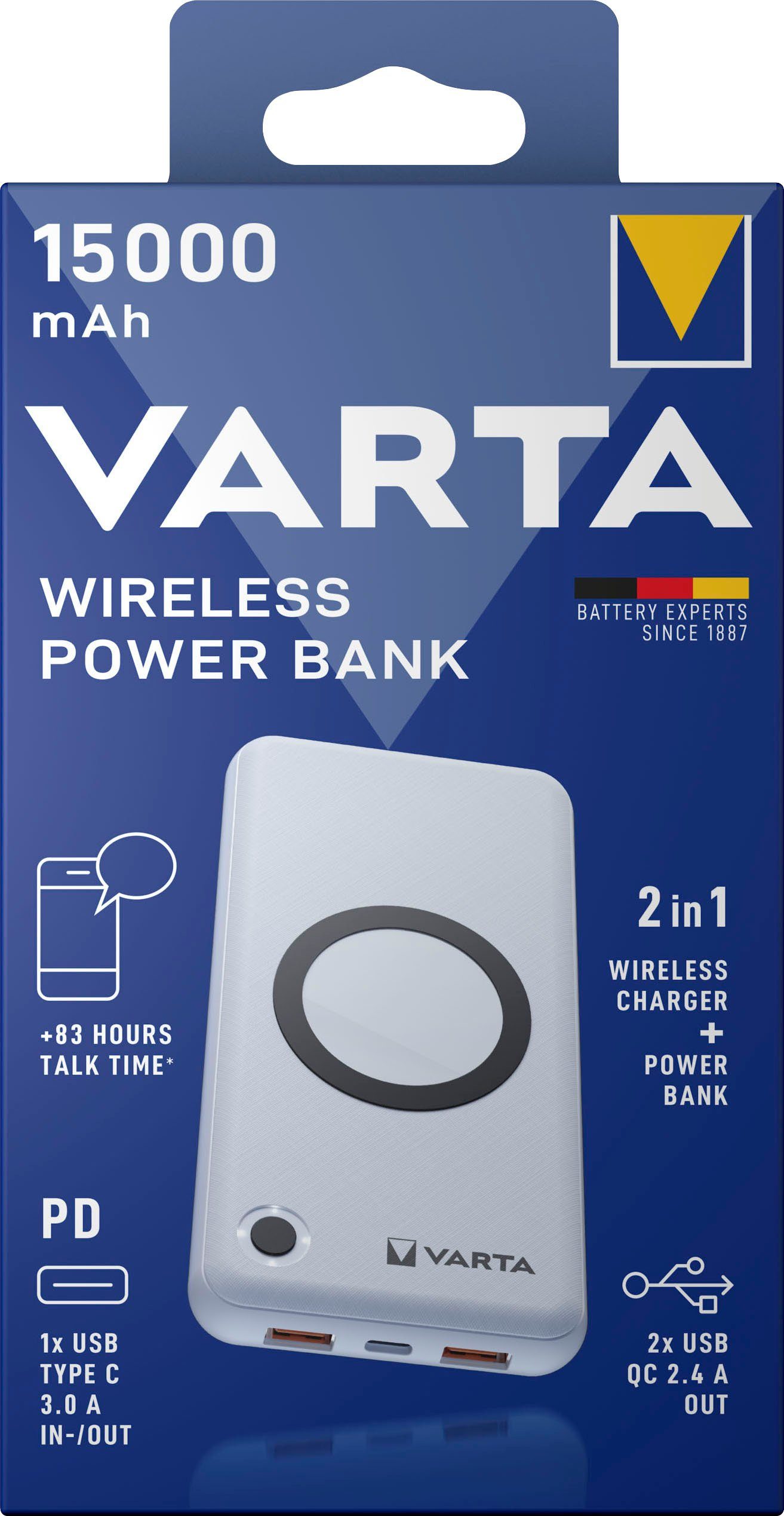 VARTA Wireless Power Bank 15.000 Batterie-Ladegerät