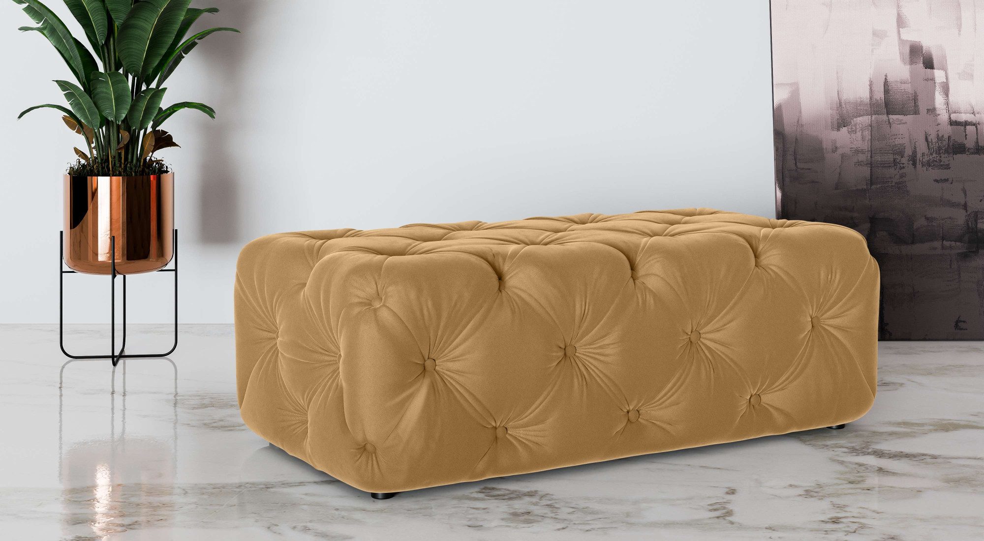 Places of Style Диван FOLLINA, Диван mit klassischer Chesterfield-Knopfheftung